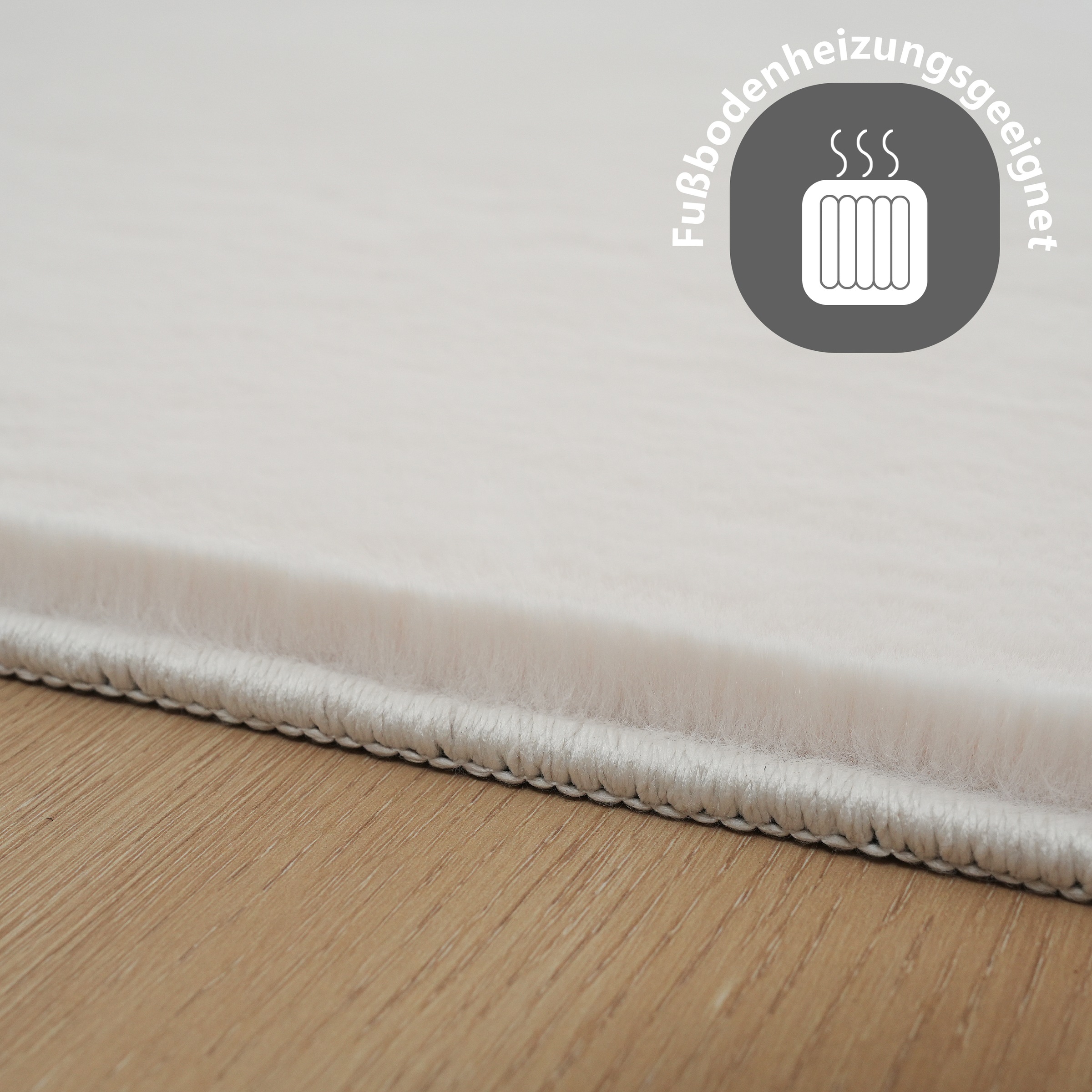 Leonique Fellteppich »Balu«, rechteckig, 20 mm Höhe, Kunstfell in Kaninchenfell Haptik, fußbodenheizungsgeeignet, pflegeleicht, ideale Teppiche für Wohnzimmer, Schlafzimmer, Esszimmer, Arbeitszimmer