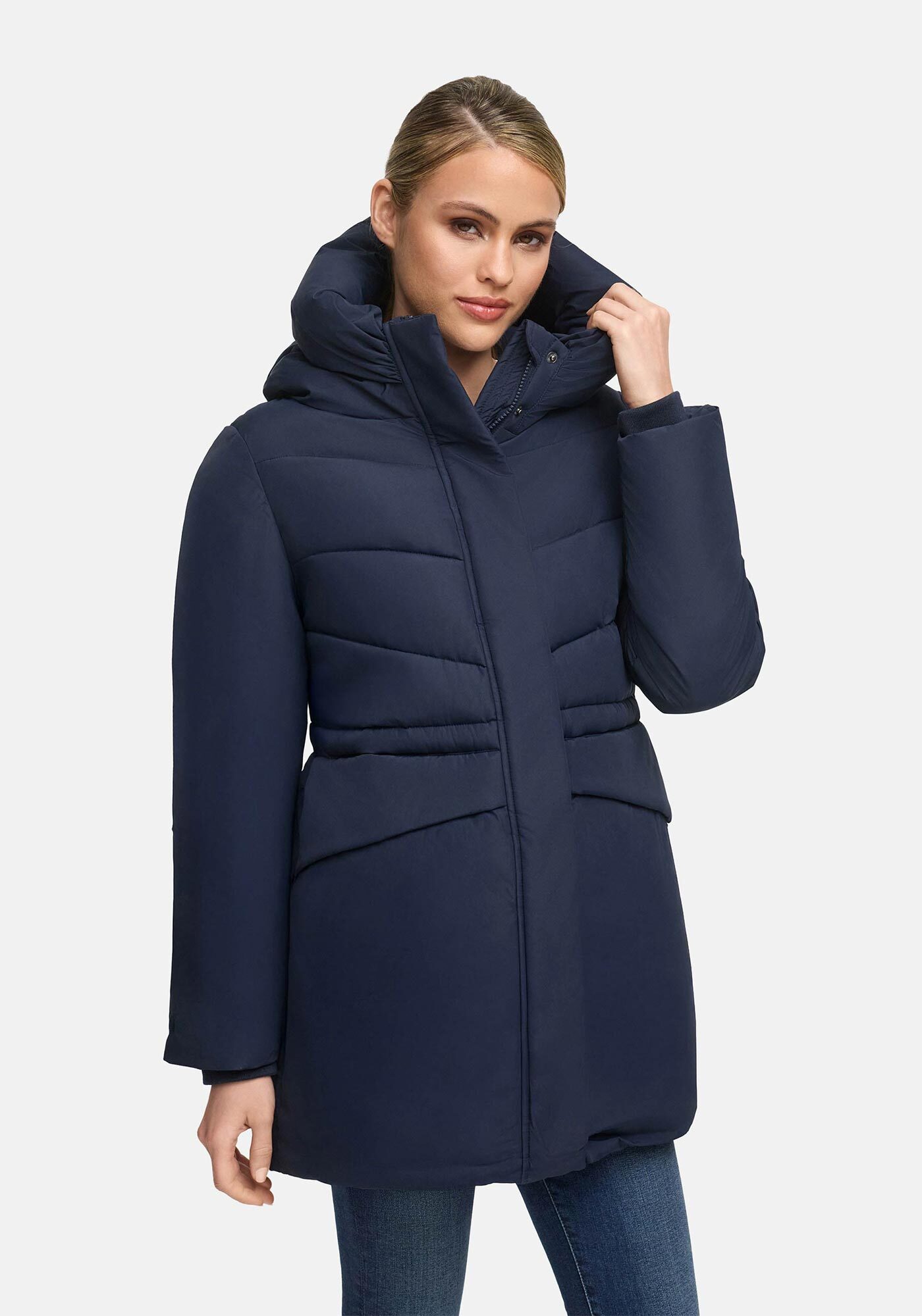 Marikoo Winterjacke "Delilah" mit kuschelig warmem Teddyfleece und hohem Kragen