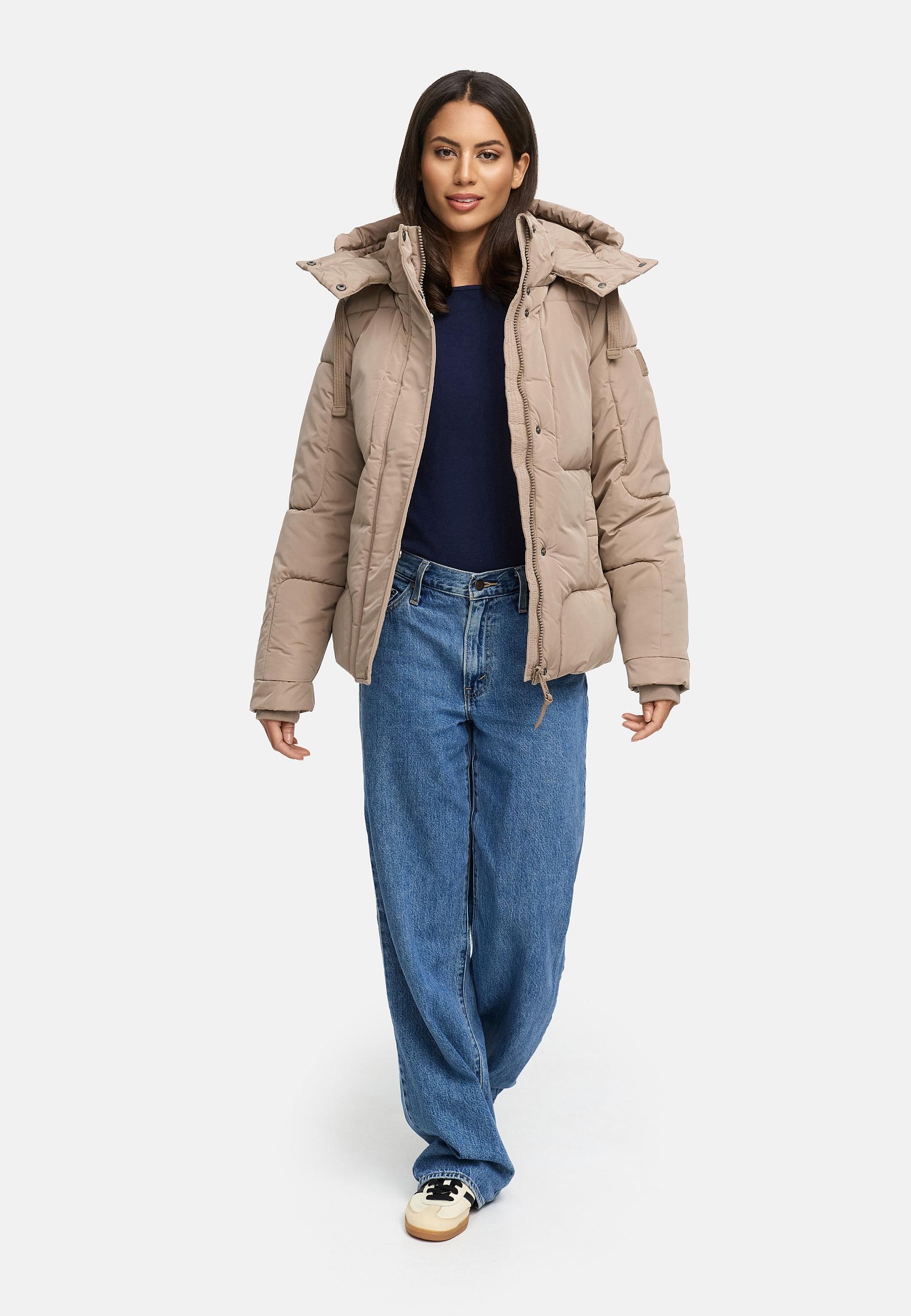Navahoo Steppjacke »Zauberlicht 14«, mit Kapuze, Winterjacke mit abnehmbarer Kapuze und Fleece-Futter