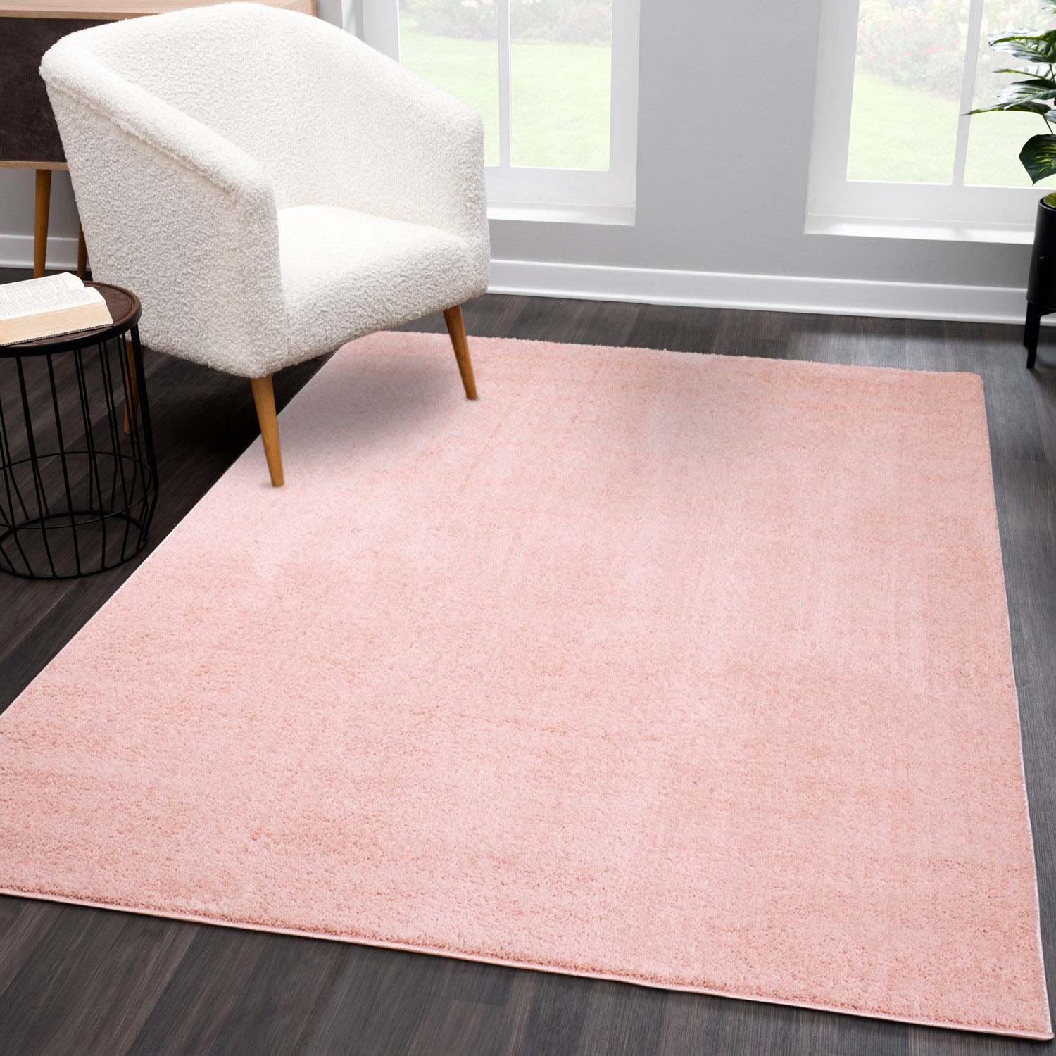 Carpet City Teppich "Softshine 2236", rechteckig, Hochflor, besonders weich, Uni-Farben