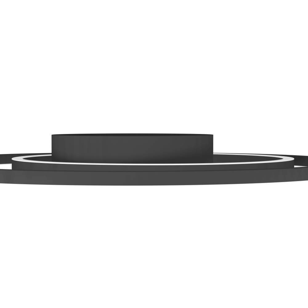 EGLO Deckenleuchte »CALAGRANO-Z Deckenlampe schwarz weiß, ZigBee 3.0, Backlight, Timer«, 1 flammig, Leuchtmittel LED-Modul | LED fest integriert, App / Sprachsteuerung Alexa, ‎‎Ø45cm, exkl. Fernbedienung, Disco-Modus