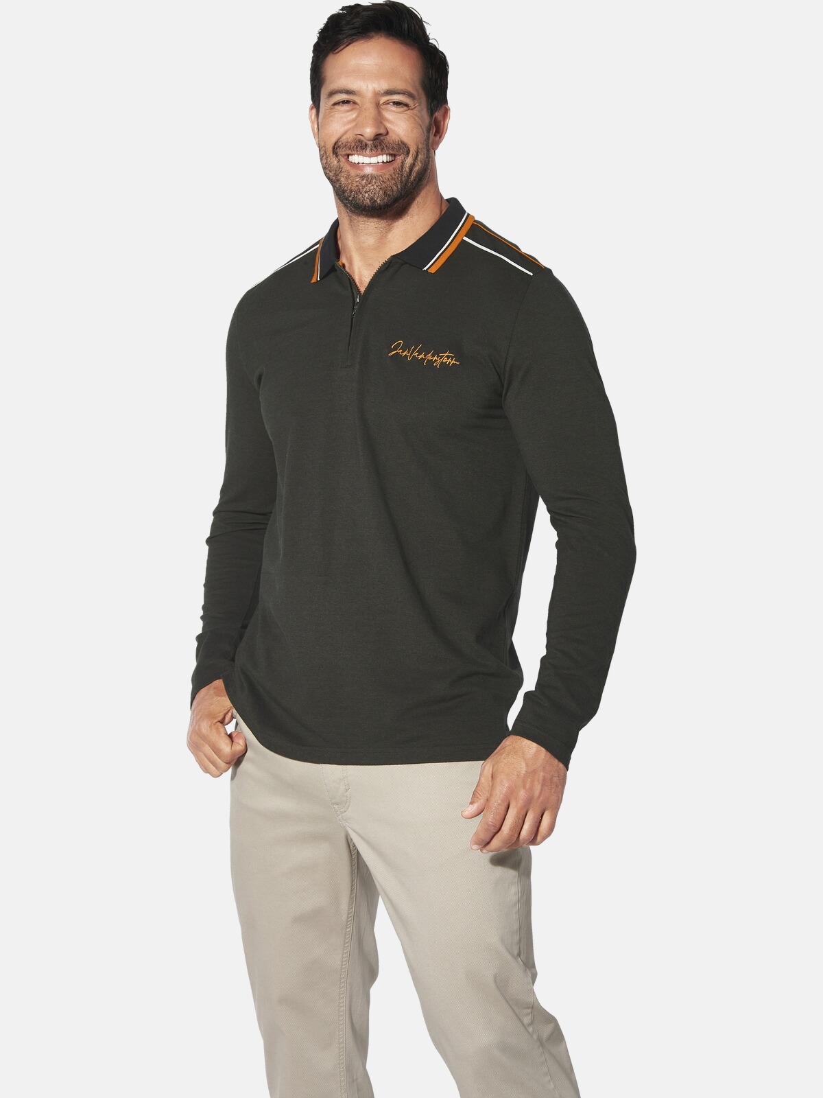 Jan Vanderstorm Langarm-Poloshirt "Langarm-Poloshirt ERIKELL" 1 Stk. günstig online kaufen