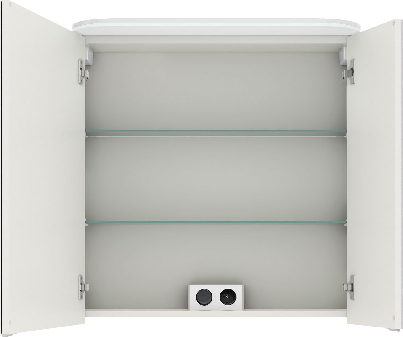 Saphir Badmöbel-Set »Balto Sprint 3-teilig, Mineralmarmor-Waschtisch mit LED-Spiegelschrank«, (4 St.), inkl. Türdämpfer, 100 cm breit, mit Midischrank, 3 Türen, 4 Schubladen