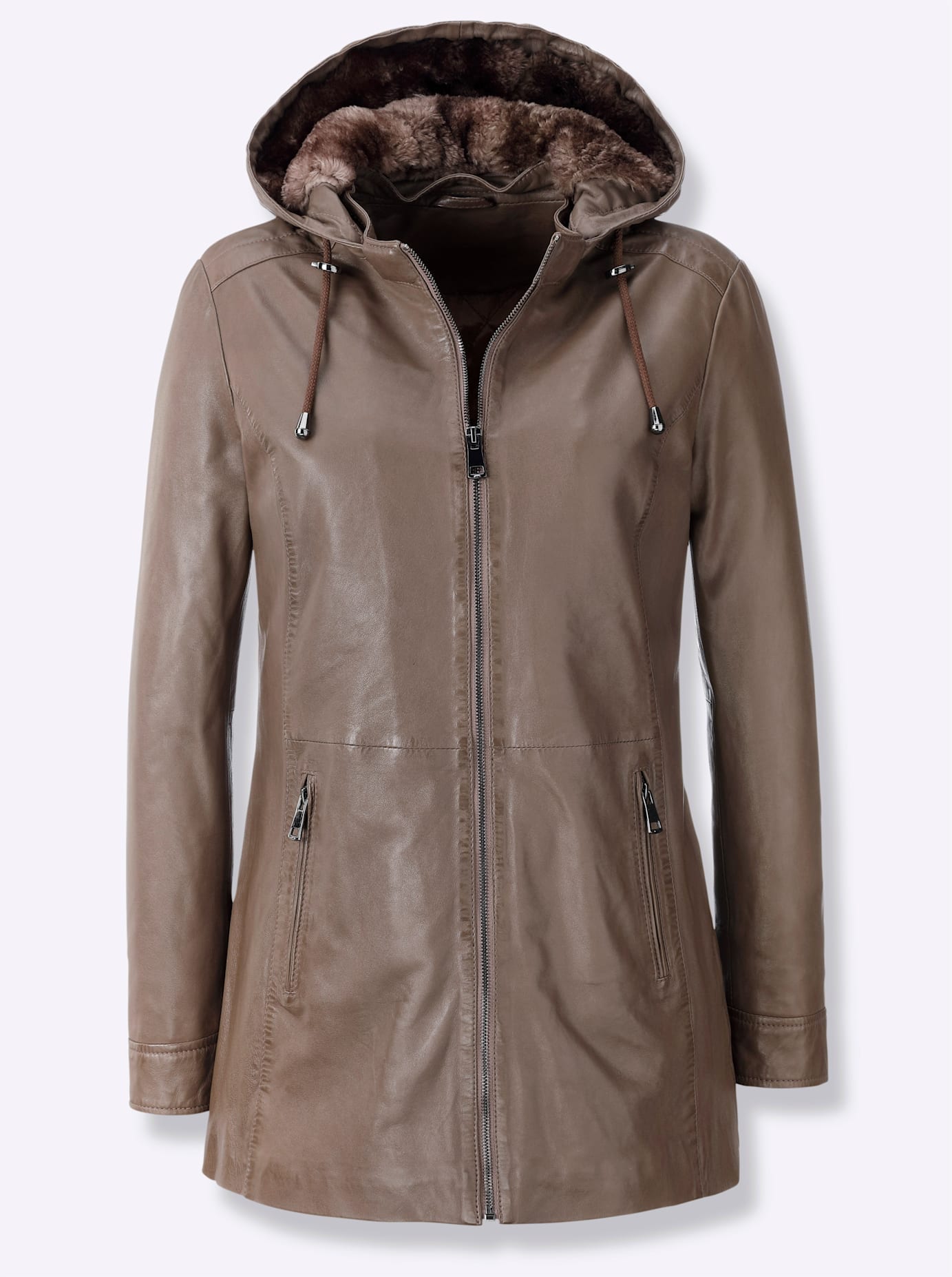 Inspirationen Lederjacke, mit Kapuze günstig online kaufen