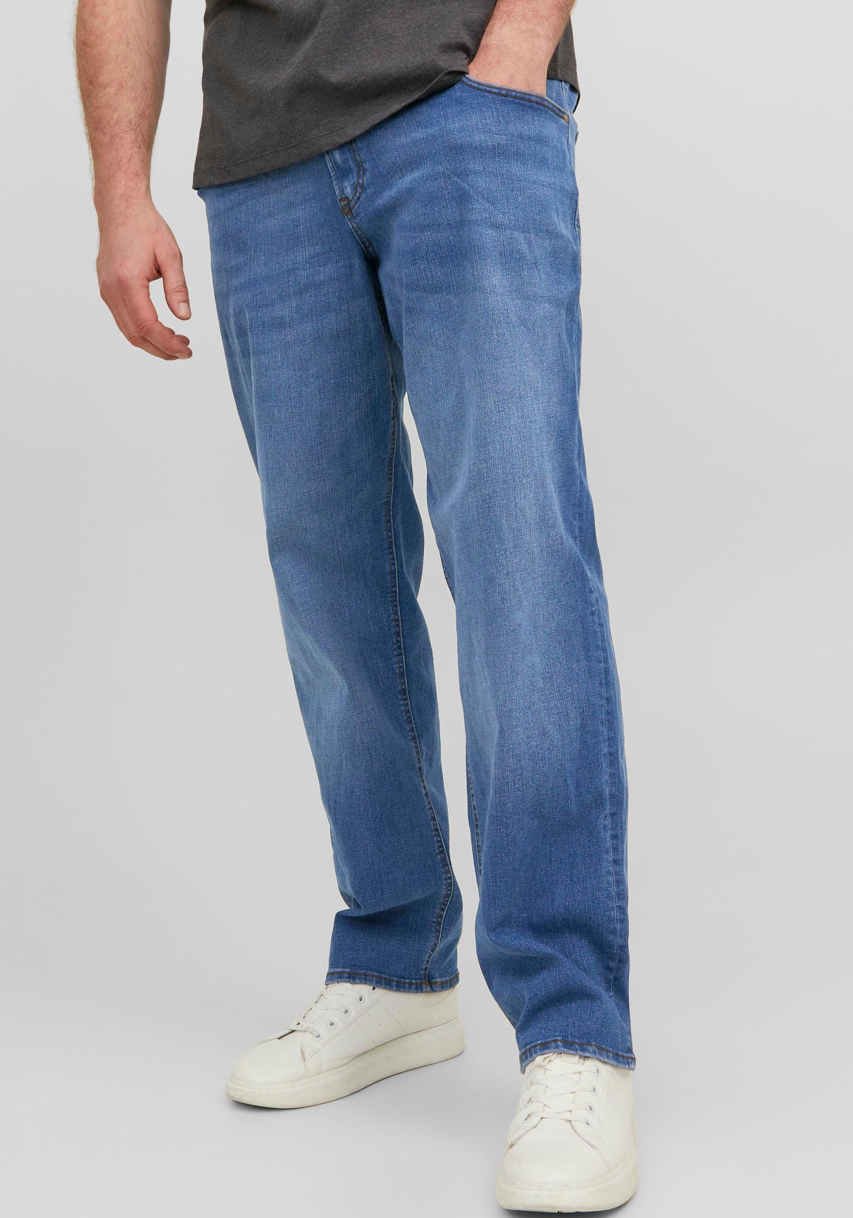Jack & Jones PlusSize Tapered-fit-Jeans "JJIMIKE mit Abriebeffekten und fun günstig online kaufen