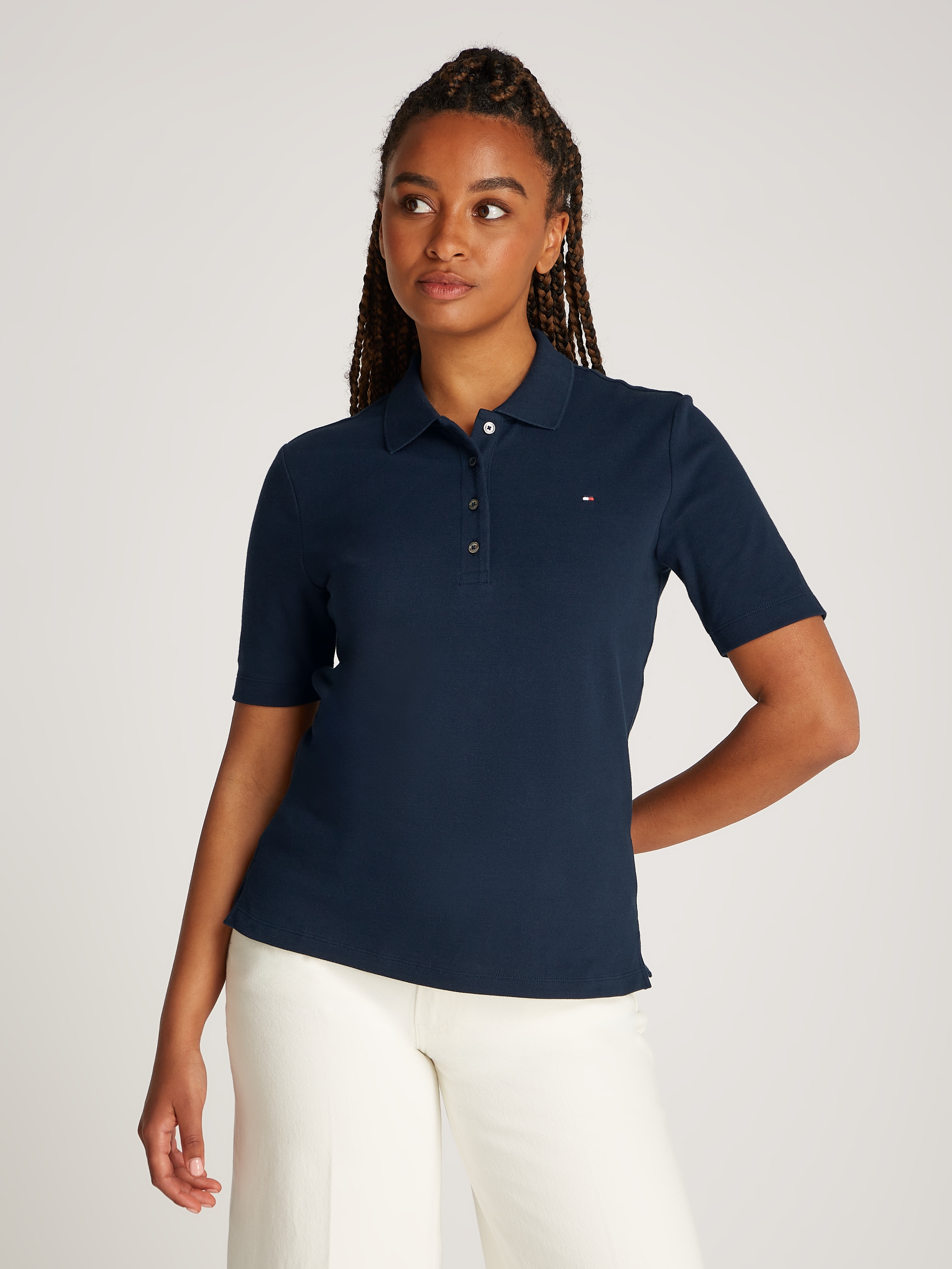 Tommy Hilfiger Poloshirt "1985 REG PIQUE POLO SS", mit Logo-Stickerei, mit günstig online kaufen