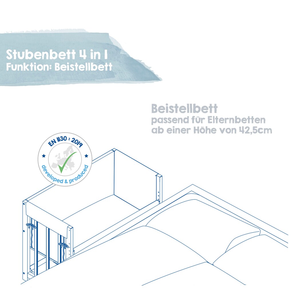 roba® Stubenbett »4 in 1, Indibär, weiß«