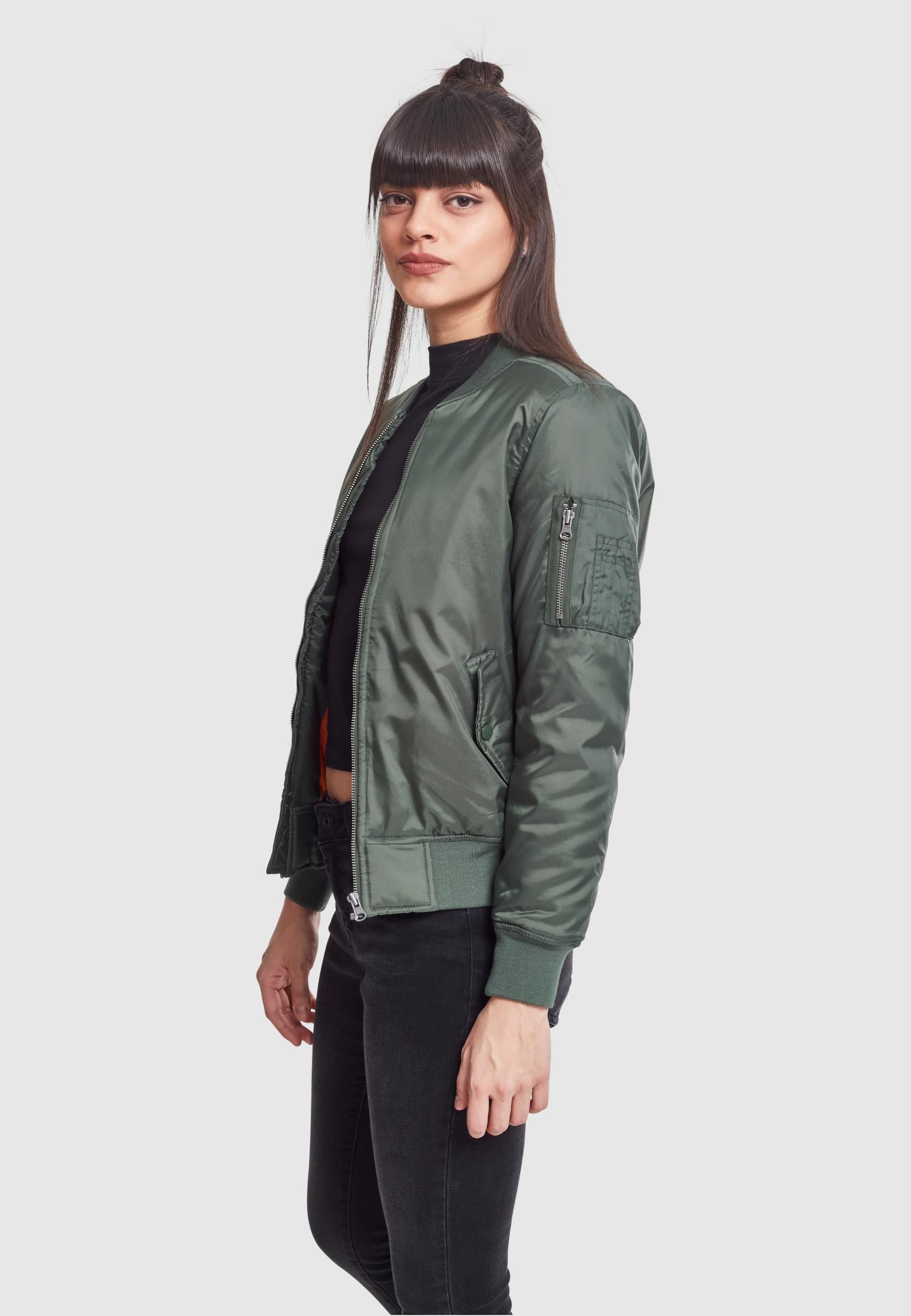 URBAN CLASSICS Allwetterjacke »Urban Classics Damen Ladies Basic Bomber Jacket«, (1 St.), ohne Kapuze