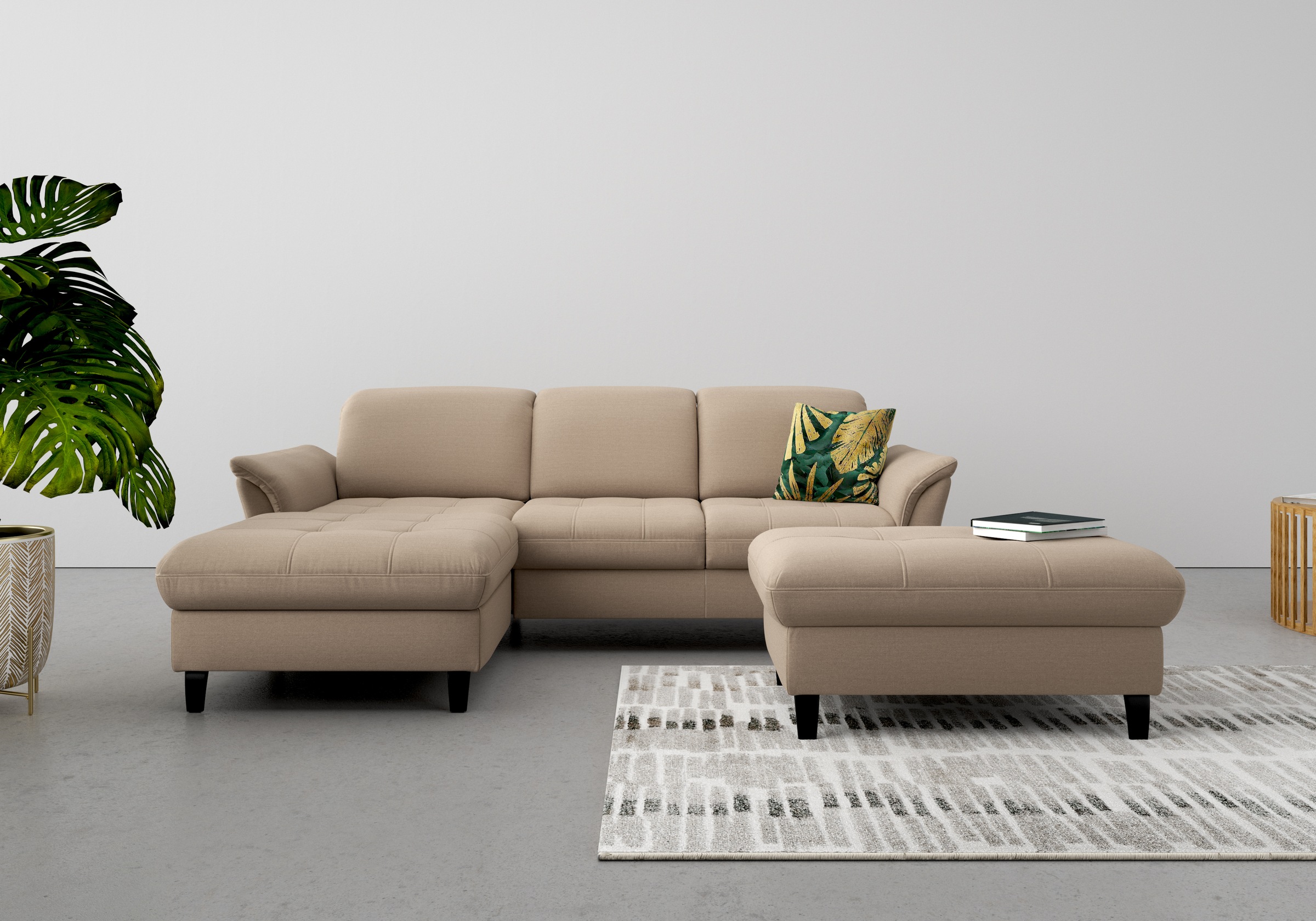 sit&more Ecksofa "Maggiore L-Form" wahlweise mit Kopfteilverstellung, Bettf günstig online kaufen