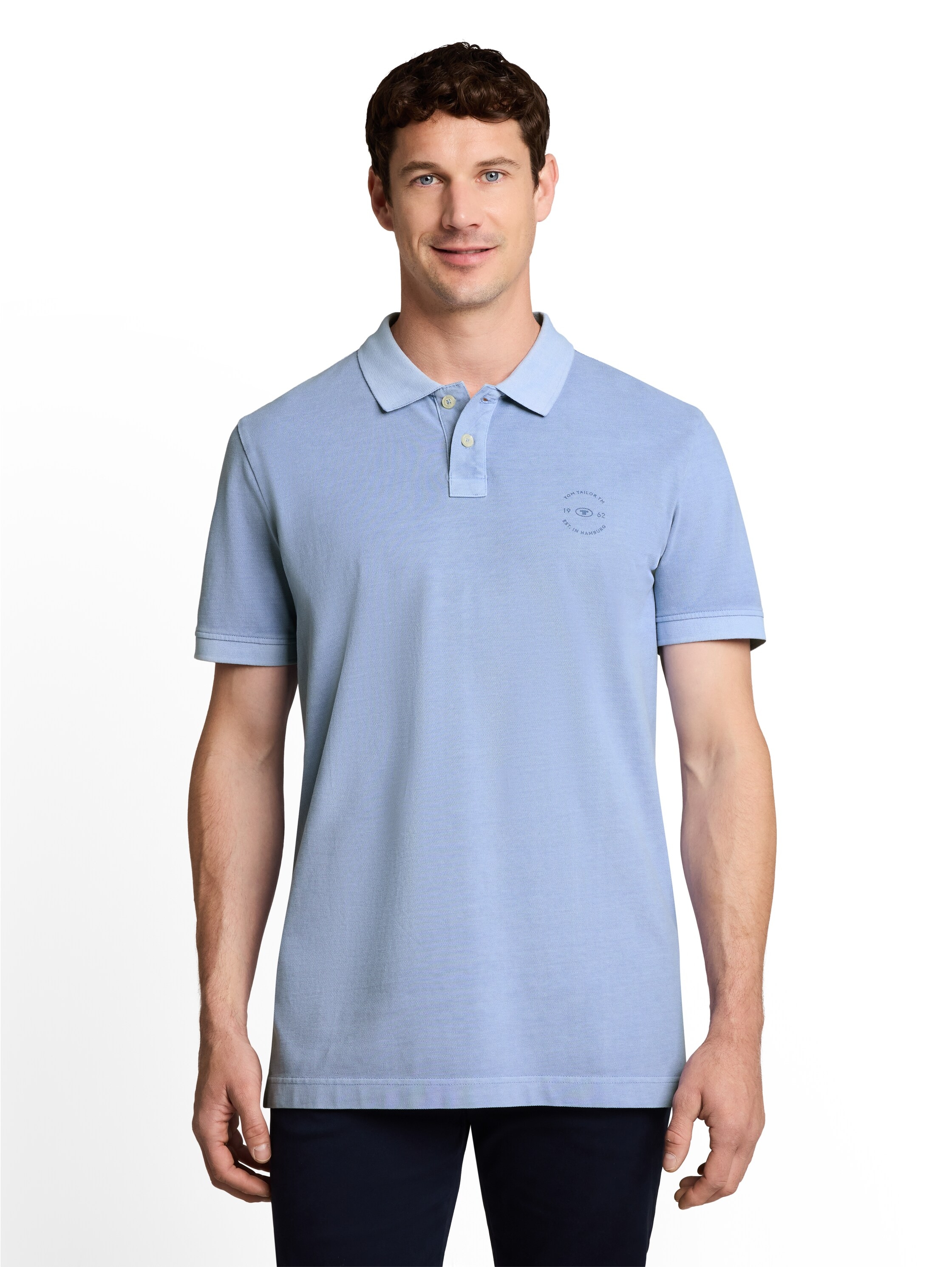 TOM TAILOR Poloshirt Sommershirt mit kleinem Logo-Print
