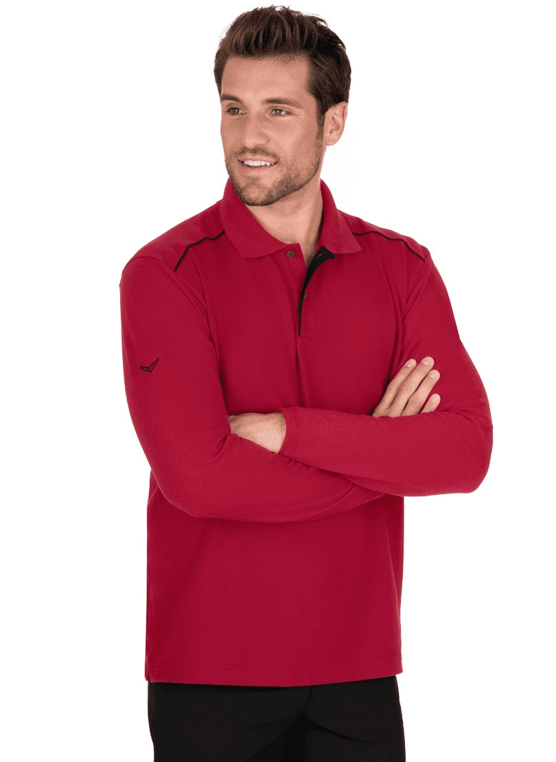 Trigema Poloshirt »TRIGEMA Langarm Poloshirt aus Biobaumwolle«, (1 tlg.)