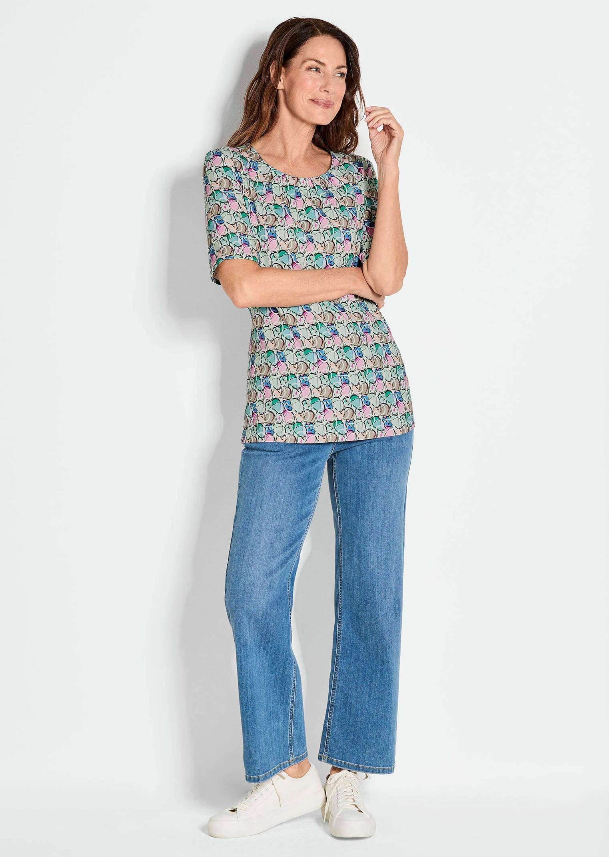 GOLDNER Print-Shirt »Multicolor-Shirt mit Halbarm, Rundhalsausschnitt«