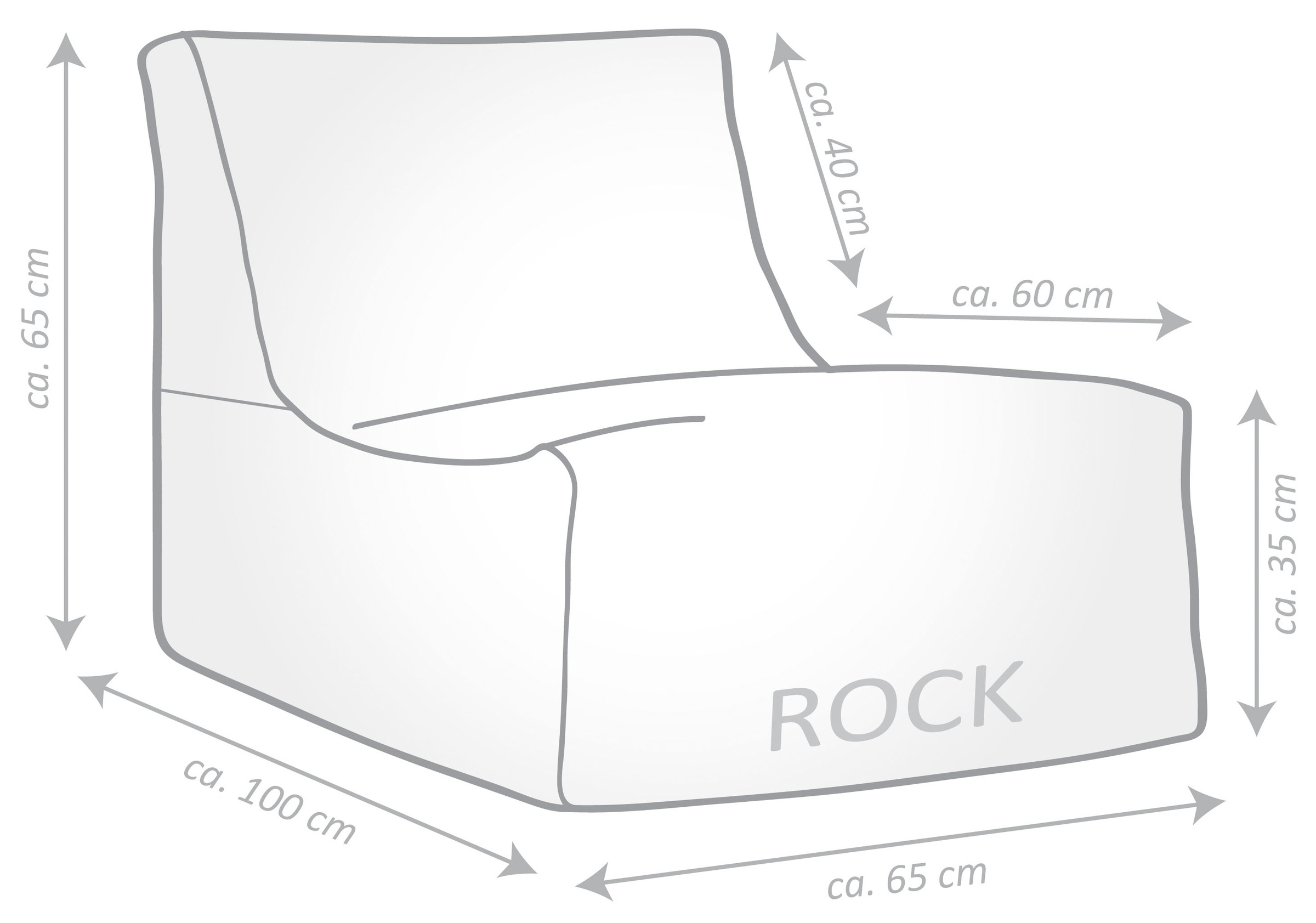 Magma Heimtex Sitzsack »Rock MARLA«, (1 St.)