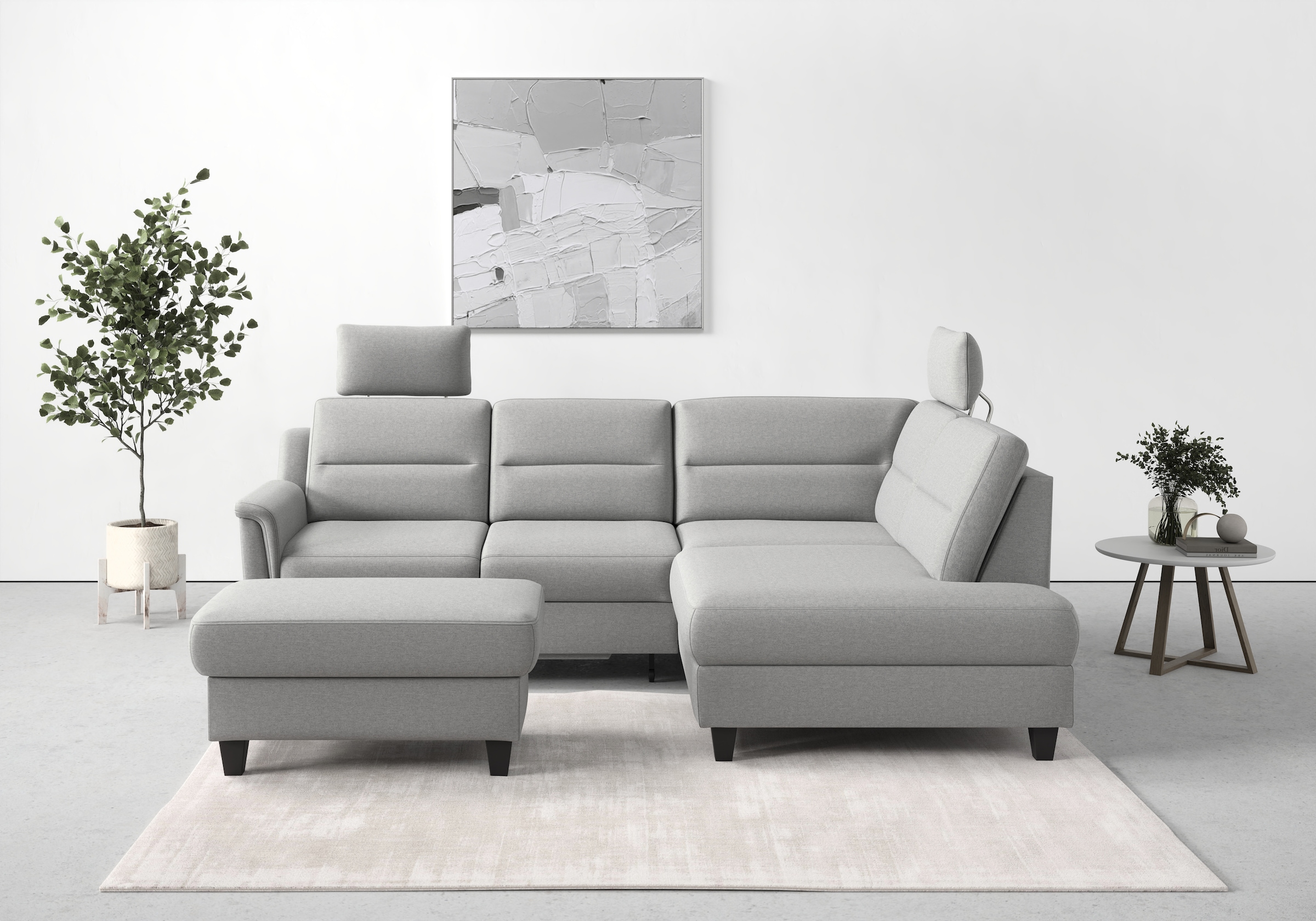 sit&more Ecksofa "Farö L-Form", inklusive Federkern, wahlweise mit Bettfunk günstig online kaufen