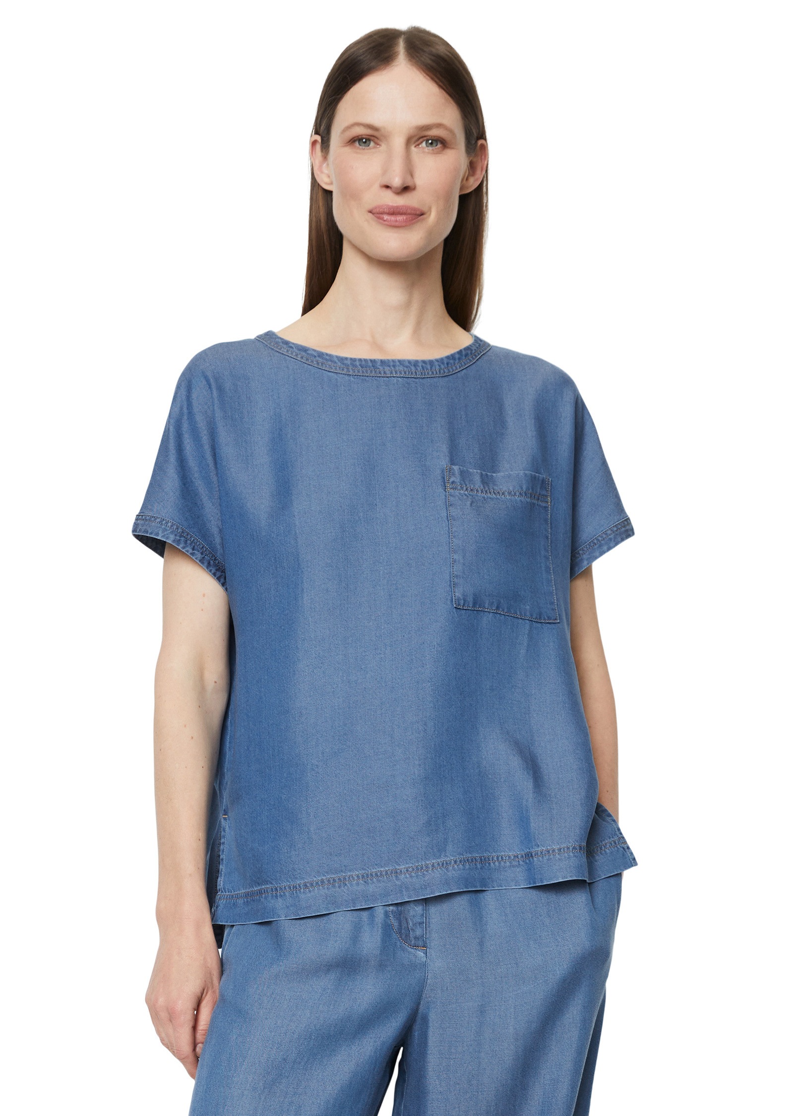 Marc O'Polo Kurzarmbluse »aus Tencel™ Lyocell«