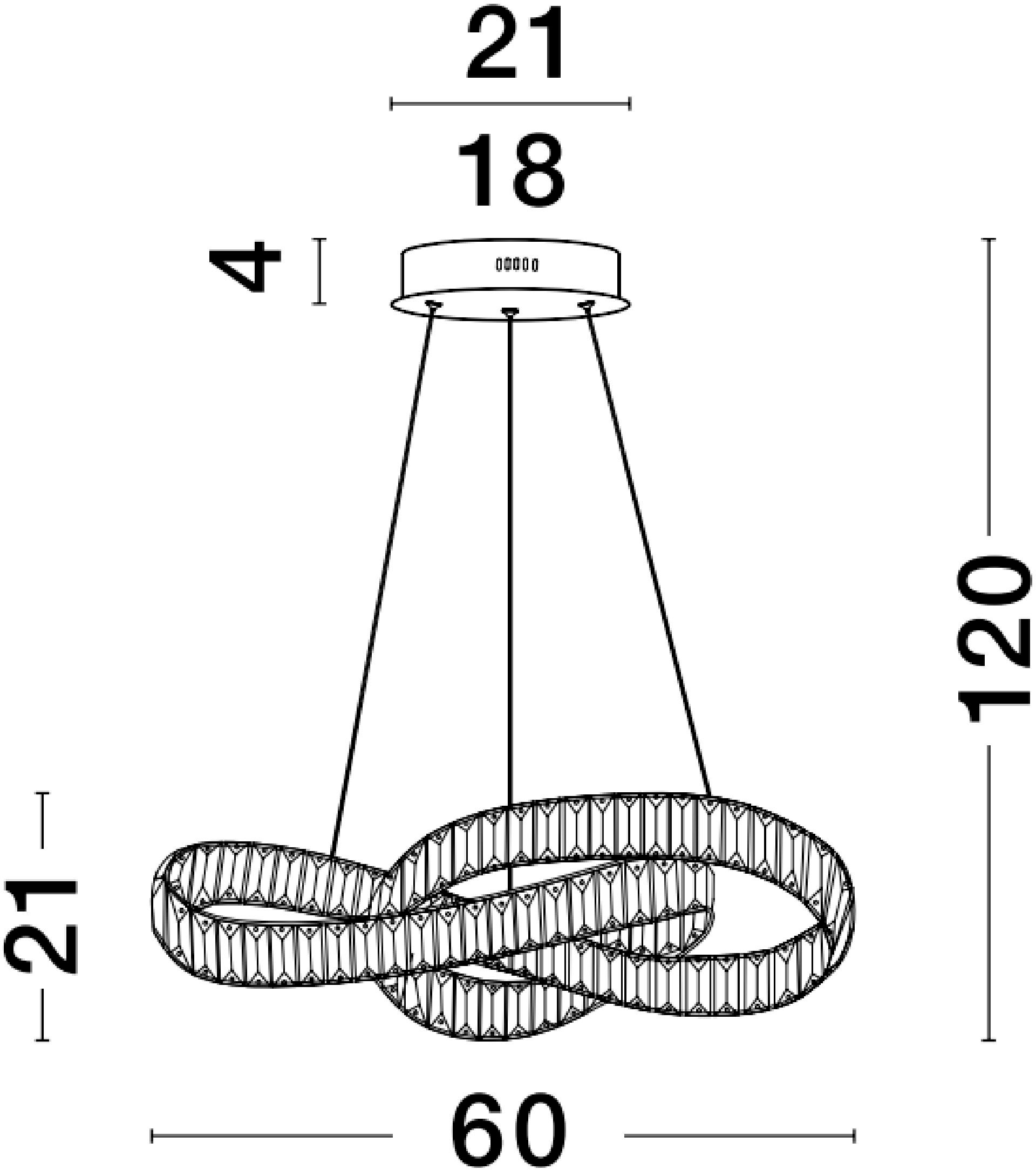 Nova Luce LED-Hängeleuchte »CONCETO« LED-Modul 1 Stk. Warmweiß