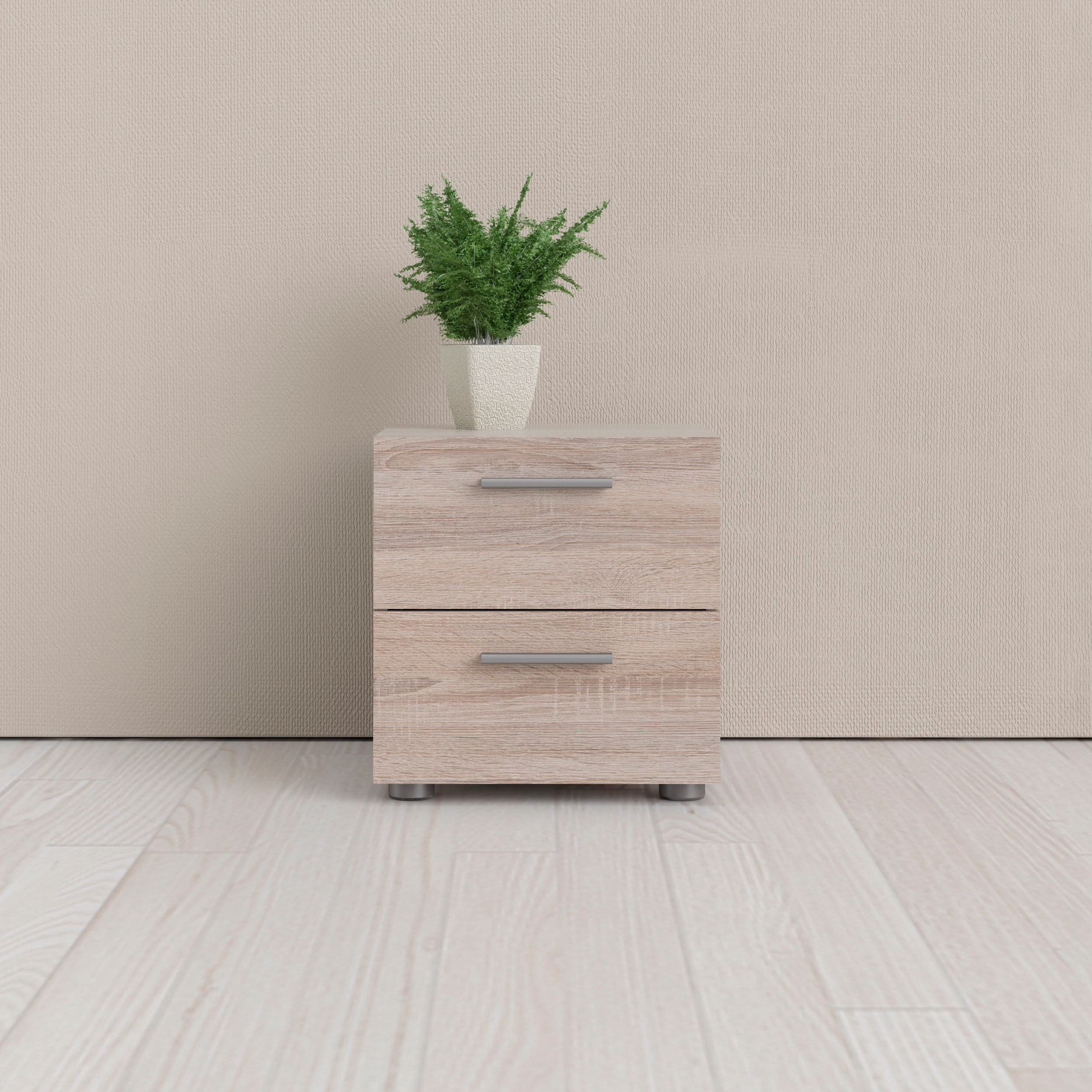 Home affaire Nachtkommode "Pepe, Nachttisch, Nachtschrank, Beistelltisch," mit 2 Schubläden, Breite 40, Höhe 42 cm