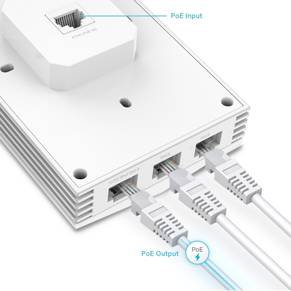 TP-Link Access Point »Omada EAP655-Wall AX3000 Wall-Plate Wi-Fi 6«