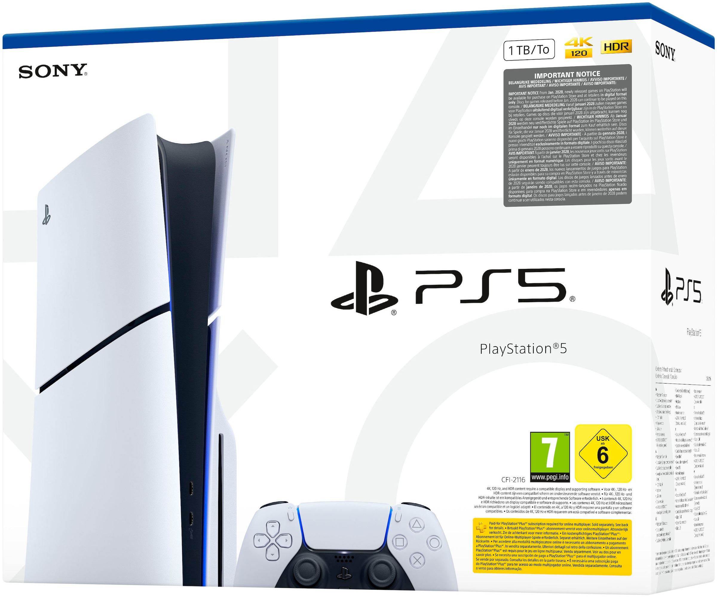 PlayStation 5 Konsolen-Set »PS5 Disk Edition (Slim) inkl. The Blood of Dawnwalker Day« 1.000 GB 1 TB