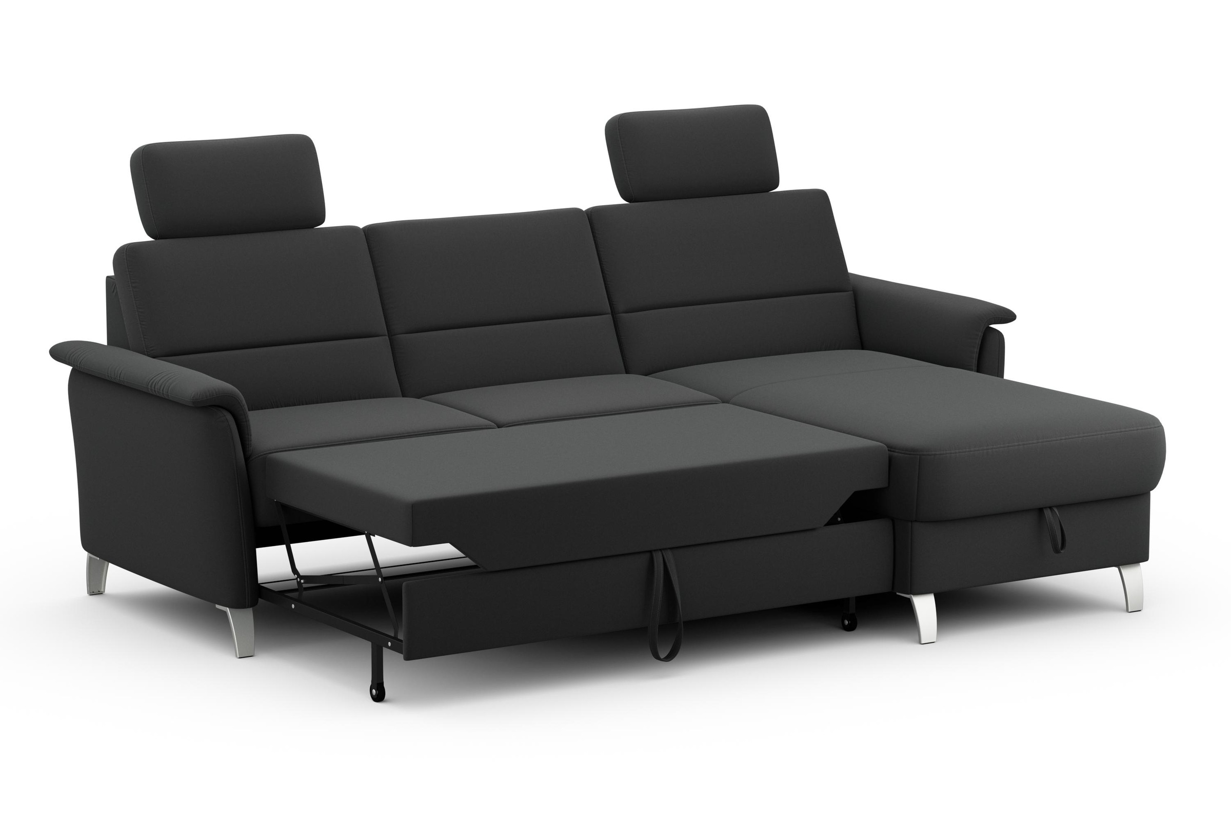 sit&more Ecksofa »Palmera L-Form«, Federkern, wahlweise mit Bettfunktion und mit/ohne Stauraum