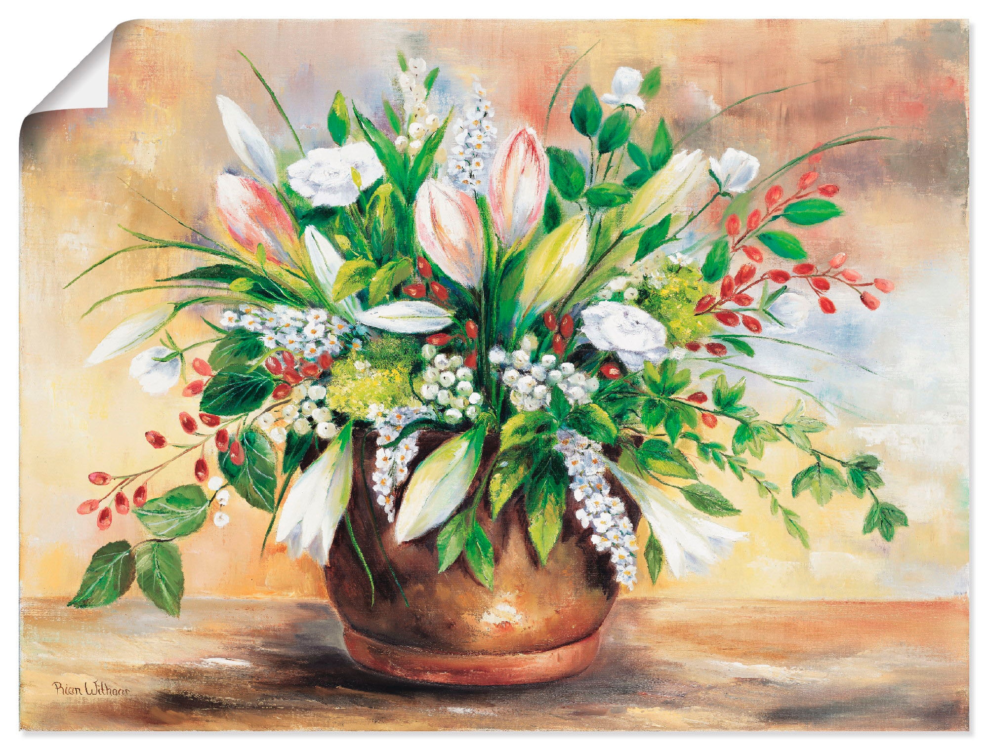 Artland Wandbild »Blütenverschönerung«, Blumen, (1 St.), als Leinwandbild,  Wandaufkleber oder Poster in versch. Größen bestellen | BAUR