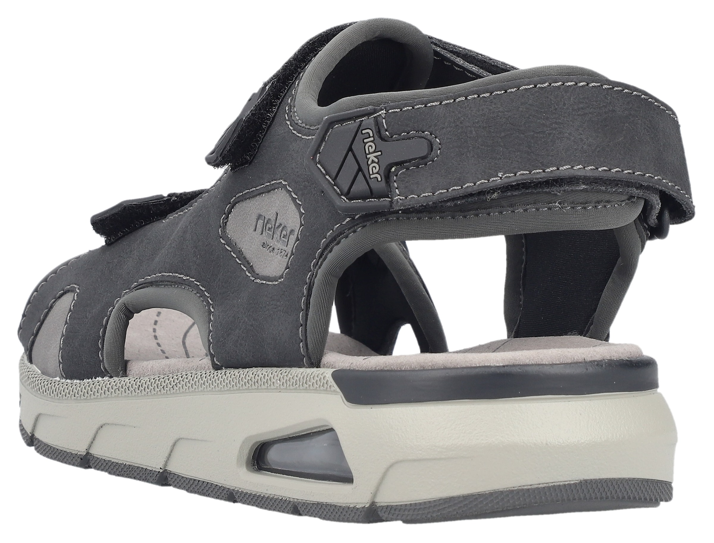 Rieker Sandale, Trekkingsandale, Outdoorsandale, Sommerschuh mit Klettverschlüssen
