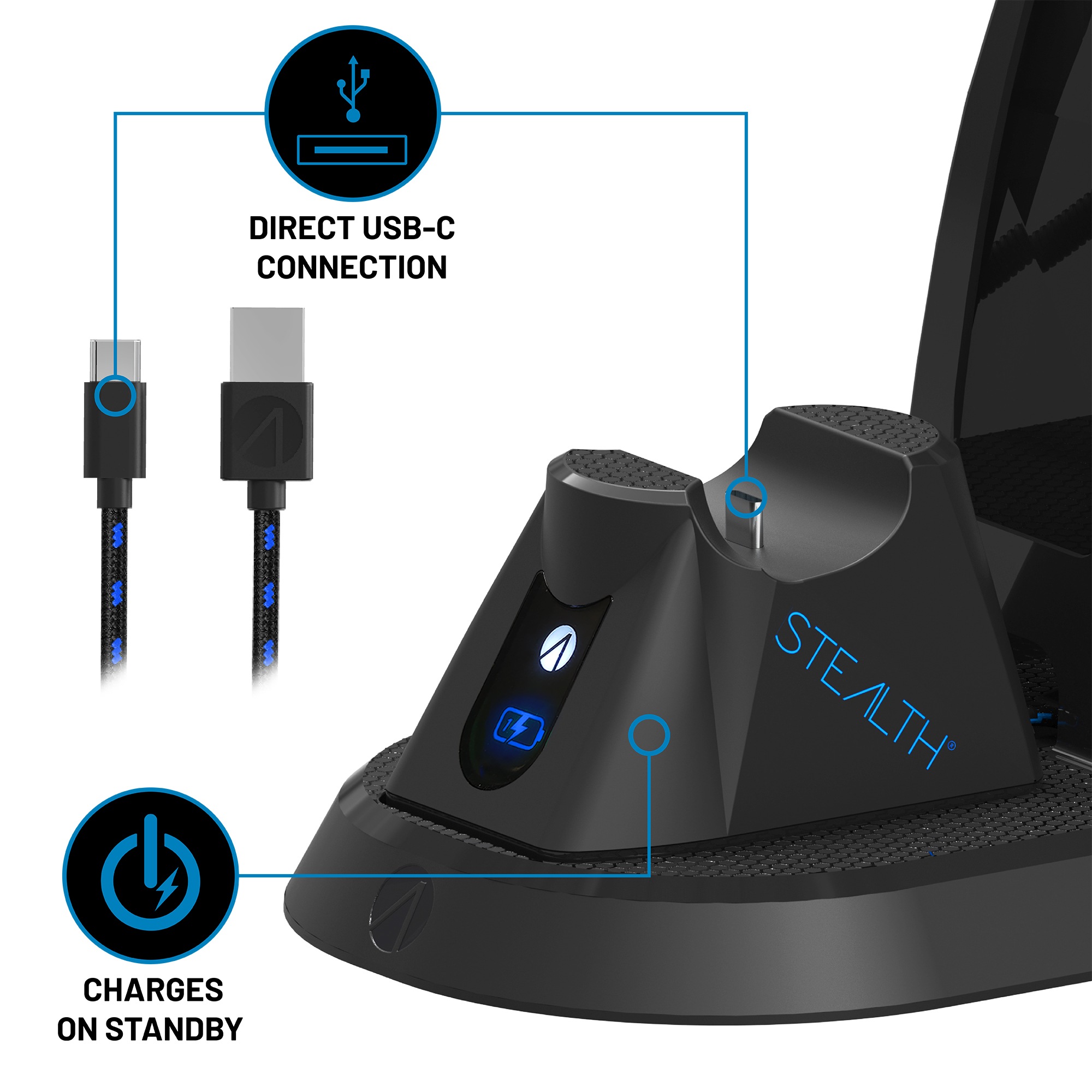 Stealth Controller-Ladestation »PS5 Ultimate Gaming Station (inkl. Headset & USB-C Kabel)«