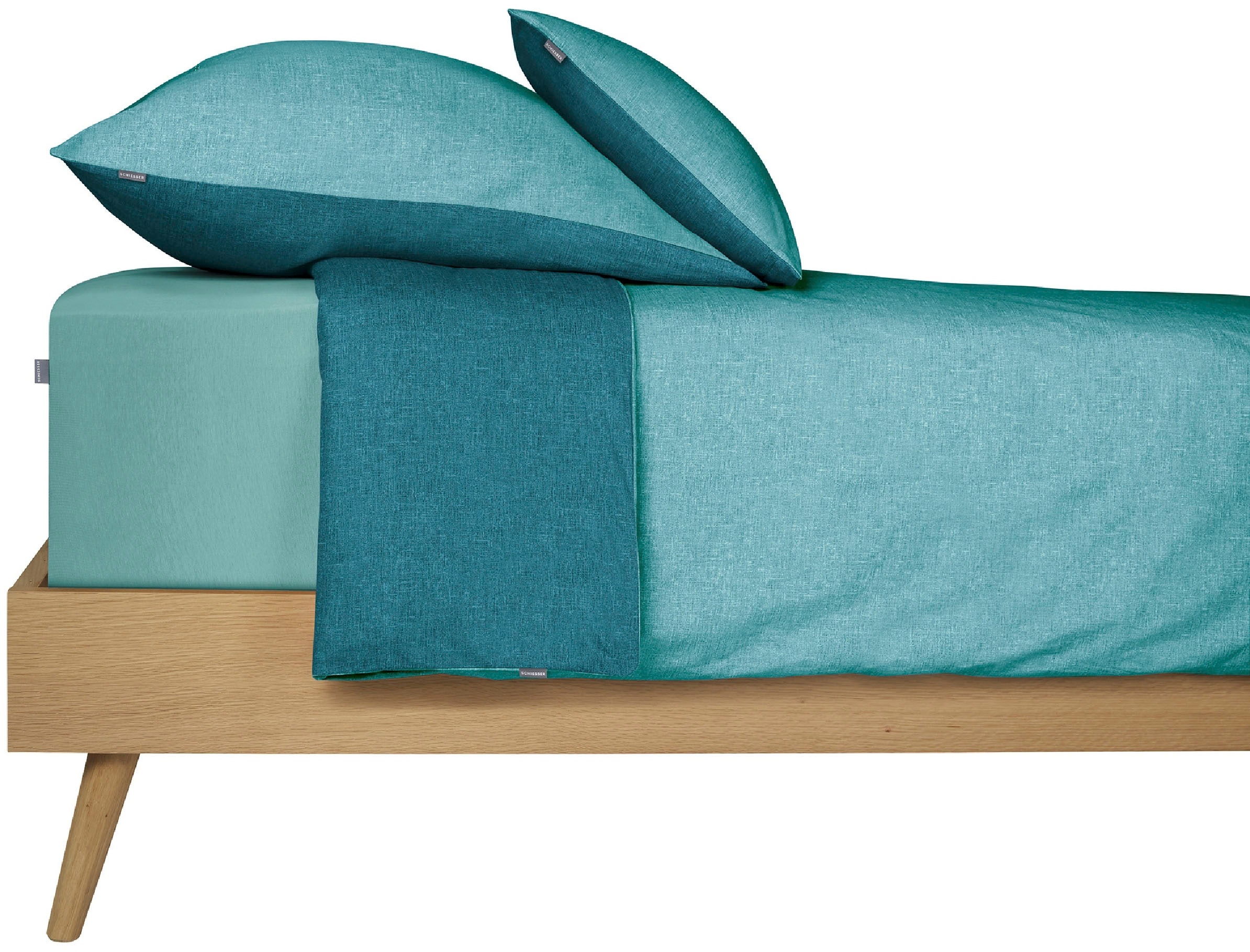 Thumbnail - Schiesser Wendebettwäsche "Doubleface aus weicher Baumwolle mit edlem Melangeeffekt" 2 Stk. ab Größe 135x200 cm erhältli...