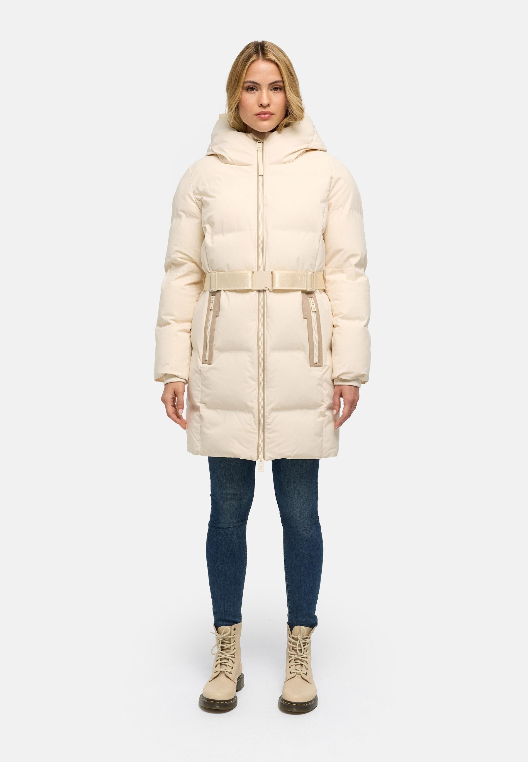 Navahoo Steppmantel »Wolkenwichtel 14« Warmer Wintermantel mit Kapuze und Taillengürtel