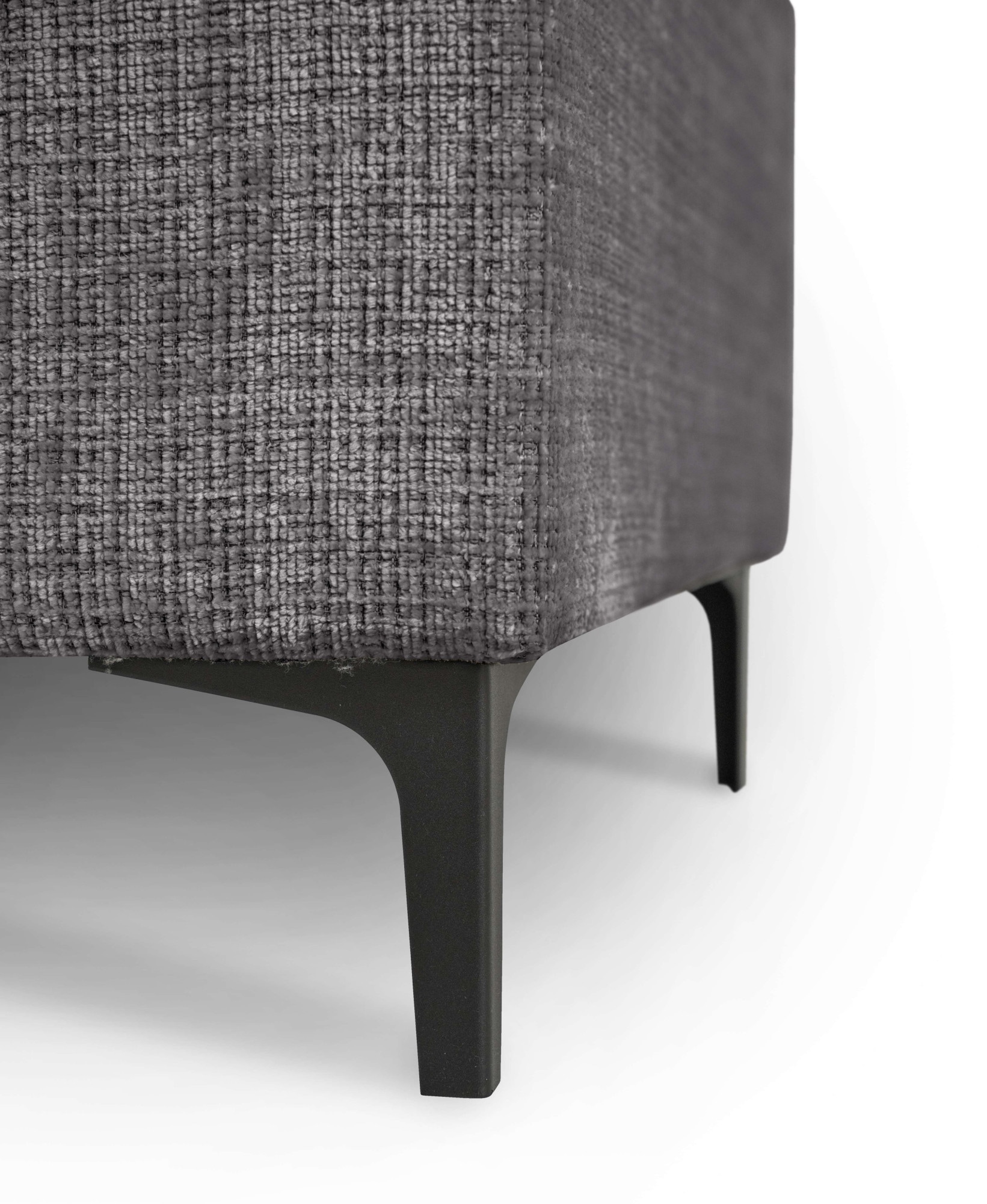 Places of Style Wohnlandschaft »XXL Sofa Oland, Struktur, Flachgewebe, Luxus-Microfaser, Boucle«, U-Form, 345 cm, Wellenunterfederung, Skandi-Design, Metallfüße