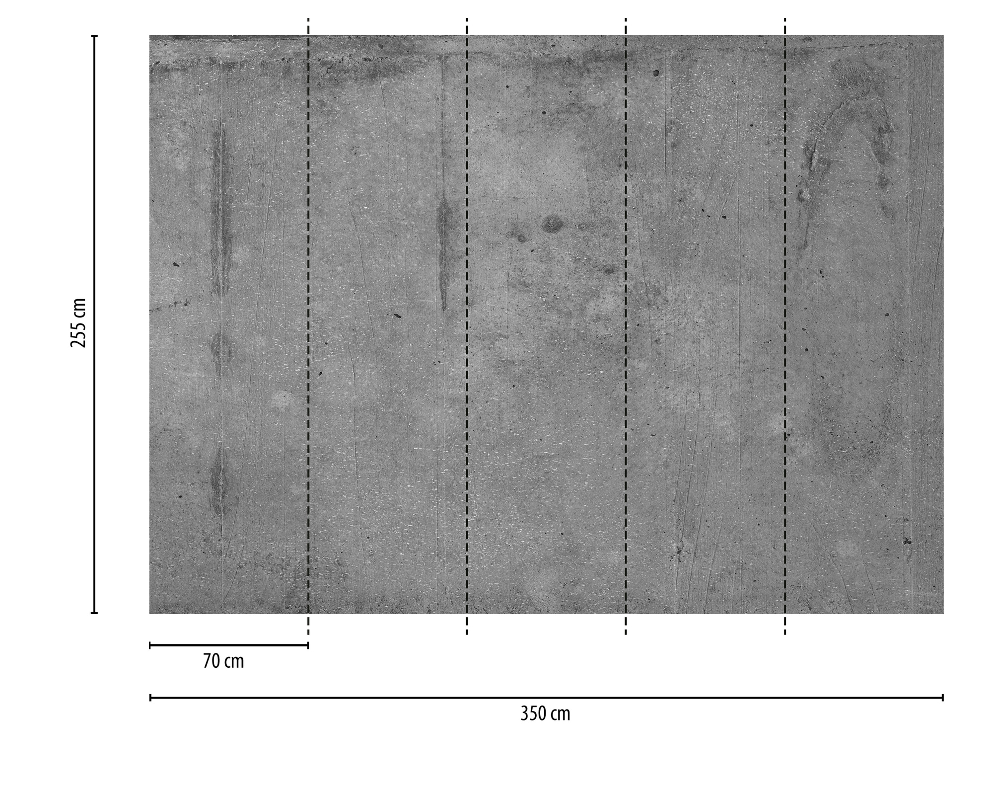 A.S. Création Vliestapete »Fototapete Betonoptik Dunkelgrau Used Look« matt strukturiert