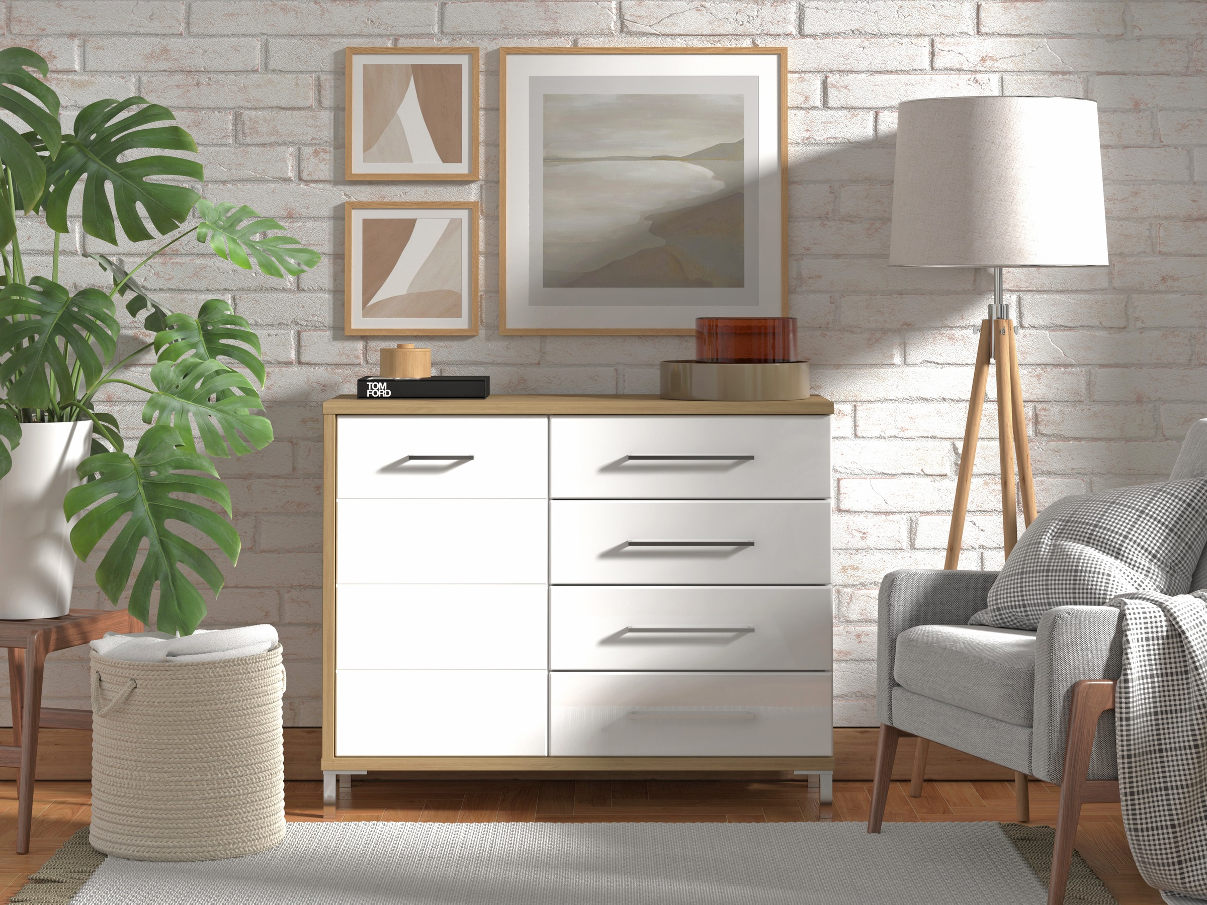 INOSIGN Sideboard "Mondego Kommode mit 1 Tür und 4 Schubkästen" günstig online kaufen