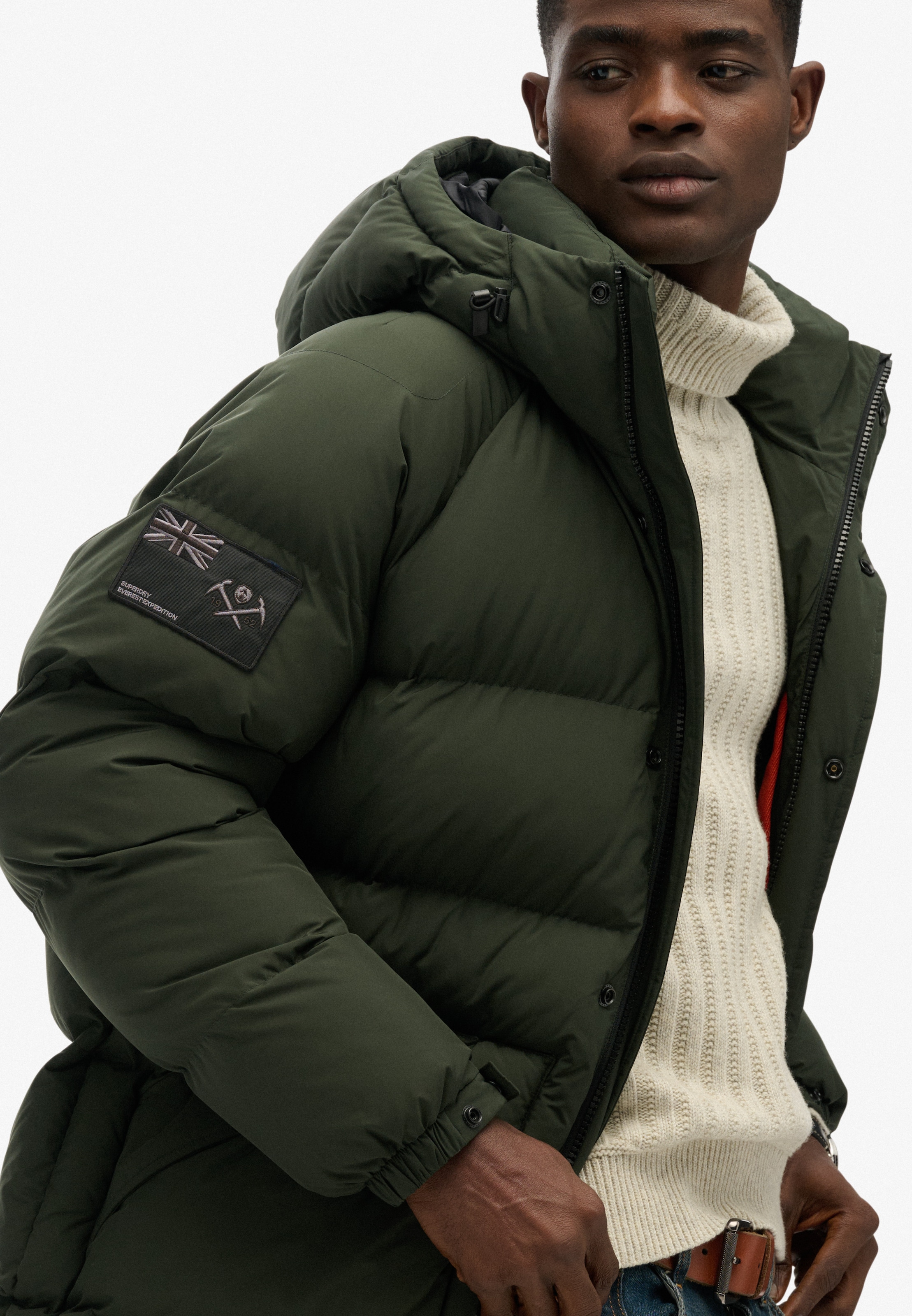 Superdry Steppjacke »XPD LONGLINE BAFFLE PARKA«, mit Kapuze