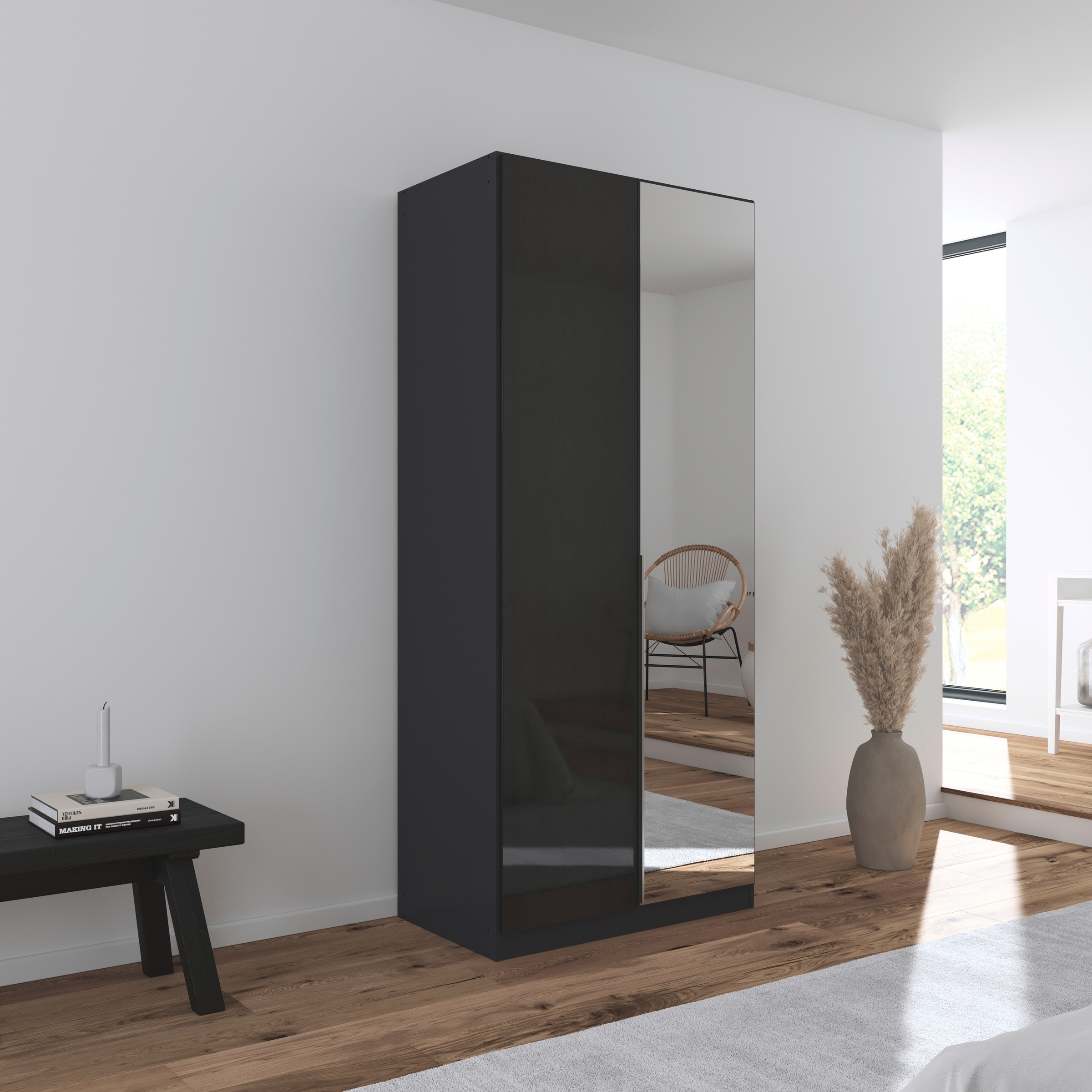 OTTO home Drehtürenschrank "Kleiderschrank Schrank Garderobe AGORDO mit Dek günstig online kaufen