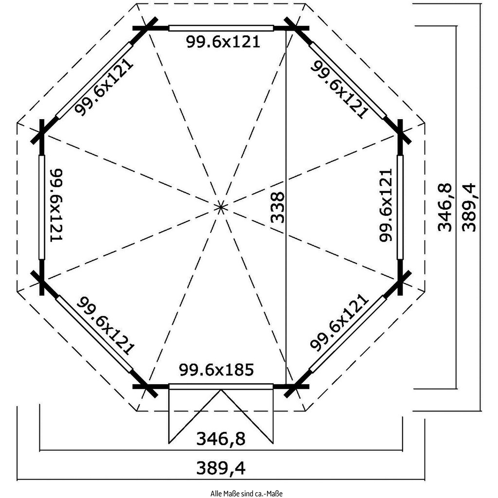 LASITA MAJA Pavillon »Jamaica«, (Set, Inklusive Fussbodenbretter zum verlegen)