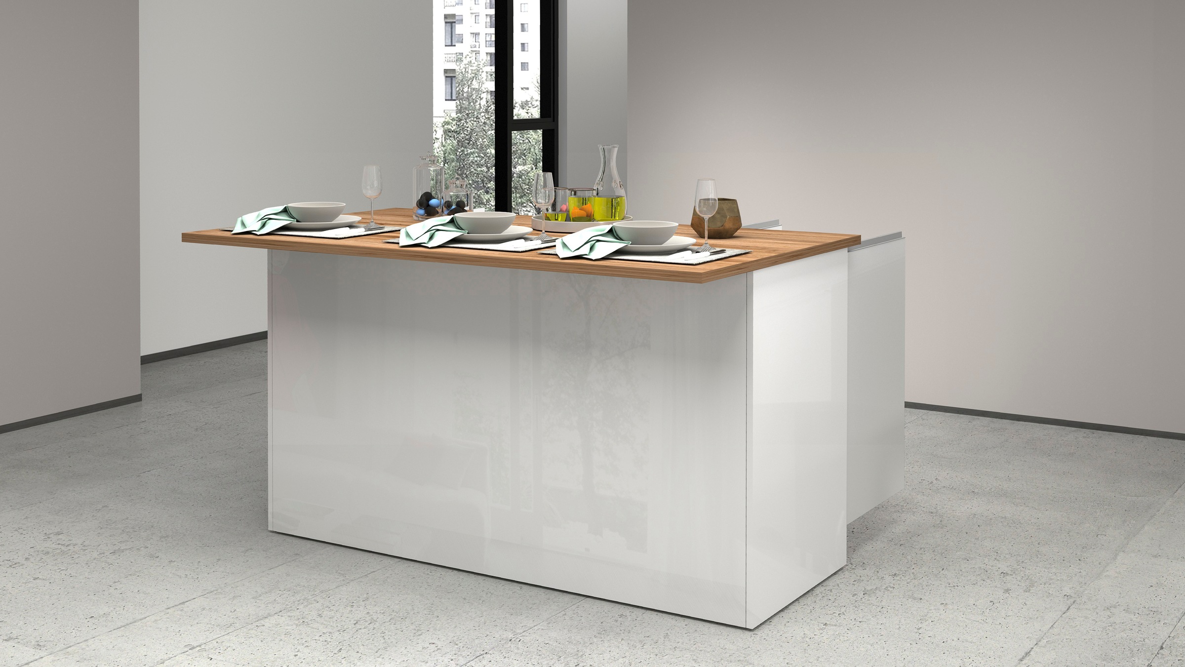 KOCHSTATION Kücheninsel "KS-Sole, Kücheninsel", Breite 155 cm, 3 Türen günstig online kaufen