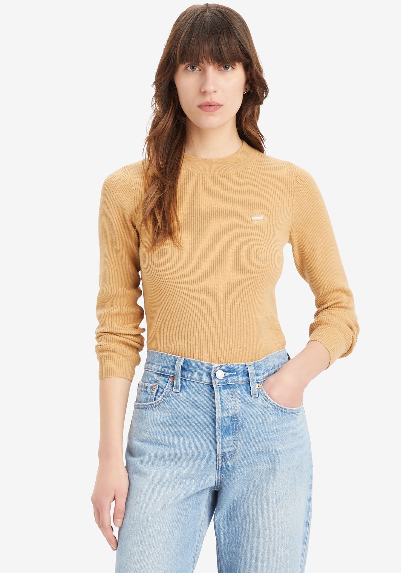 Levis "CREW RIB SWEATER" mit Batwing Logo günstig online kaufen
