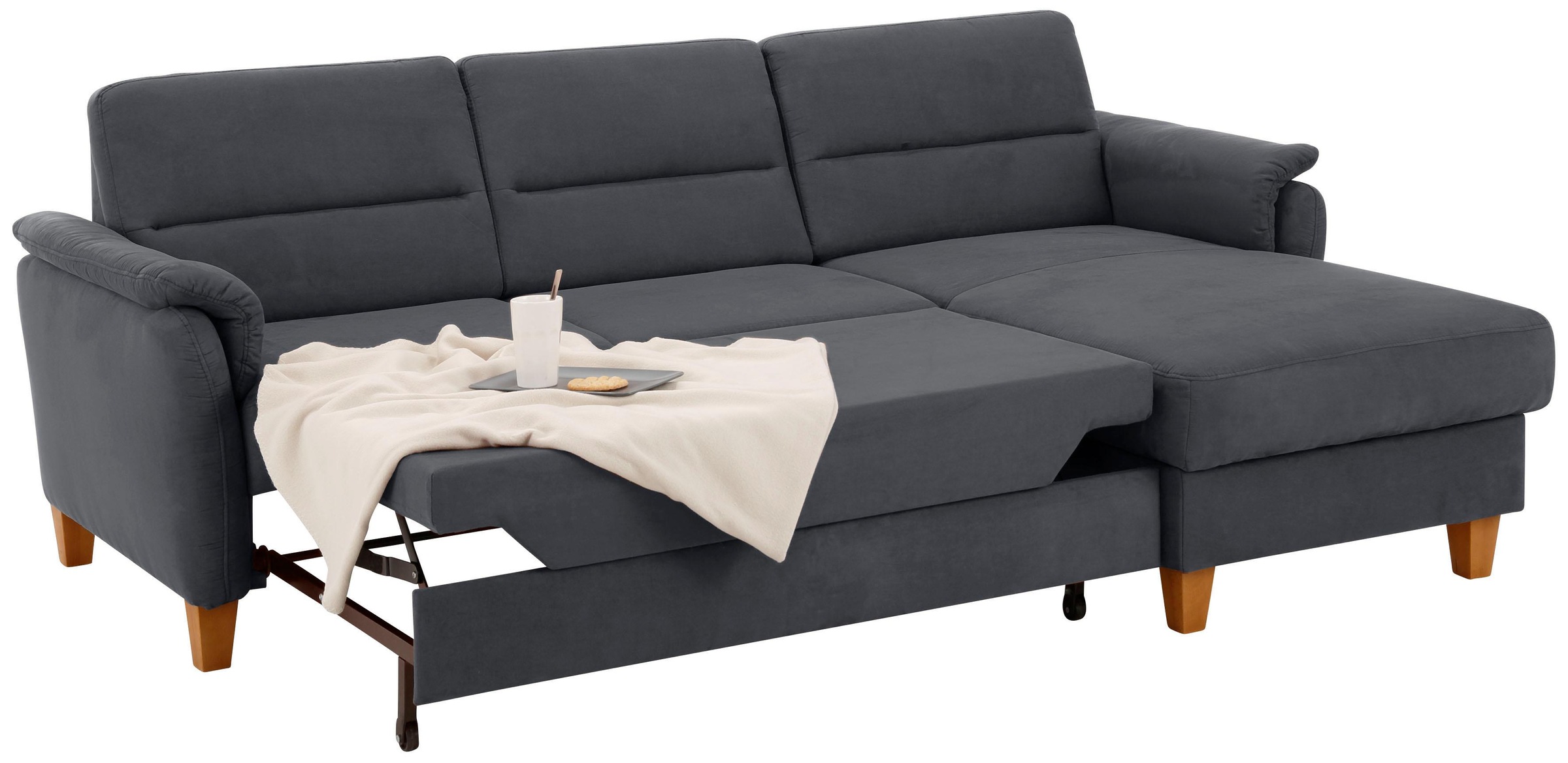 Home affaire Ecksofa »Palmera L-Form«, Federkern, wahlweise mit Bettfunktion und mit/ohne Bettkasten