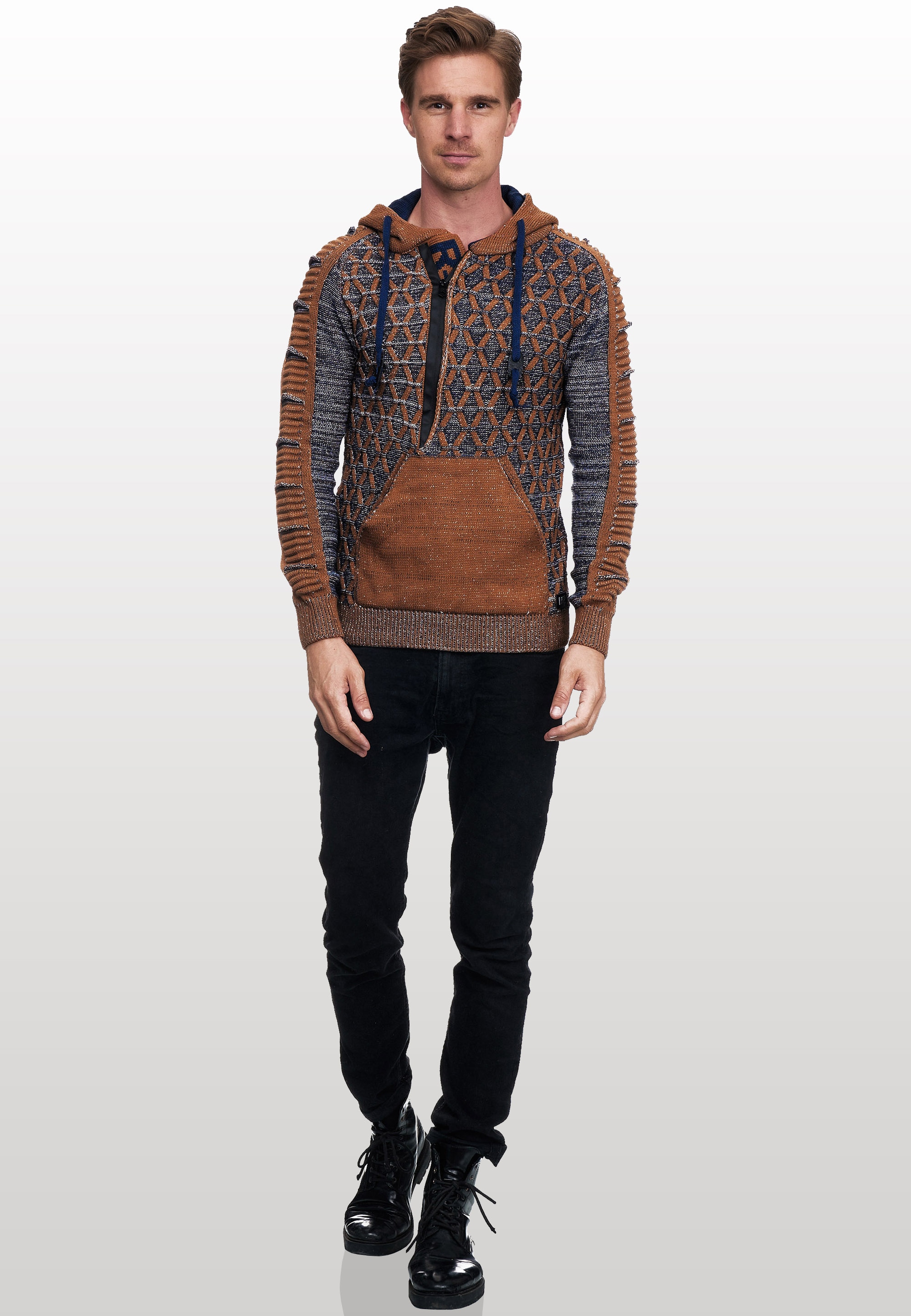 Rusty Neal Kapuzensweatshirt, in ausgefallenem Design