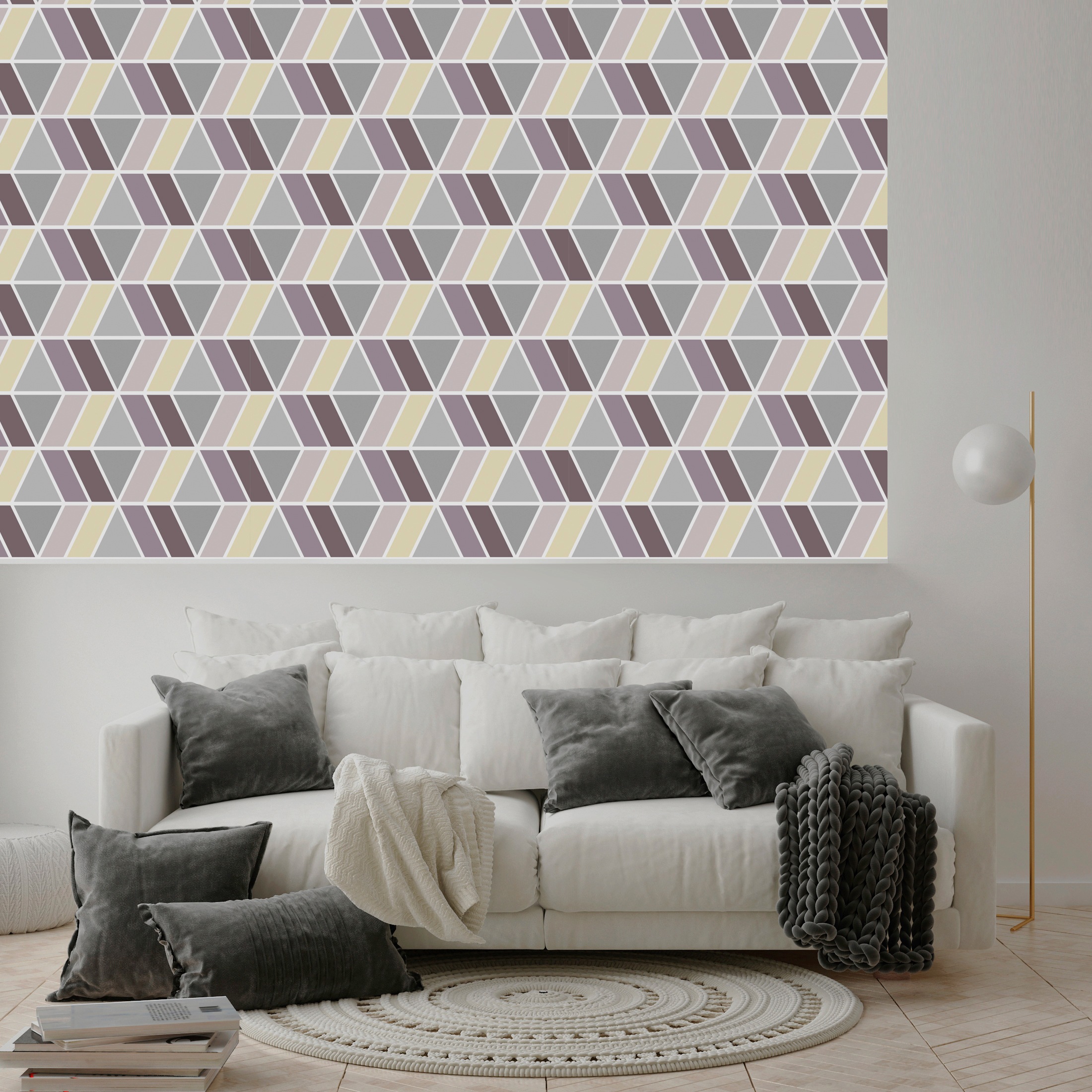 queence Vinyltapete »Melia«, gemustert-Farbverlauf-bedruckt-abstrakt, 90x250cm, selbstklebend, kinderleichte Anbringung, Sticker