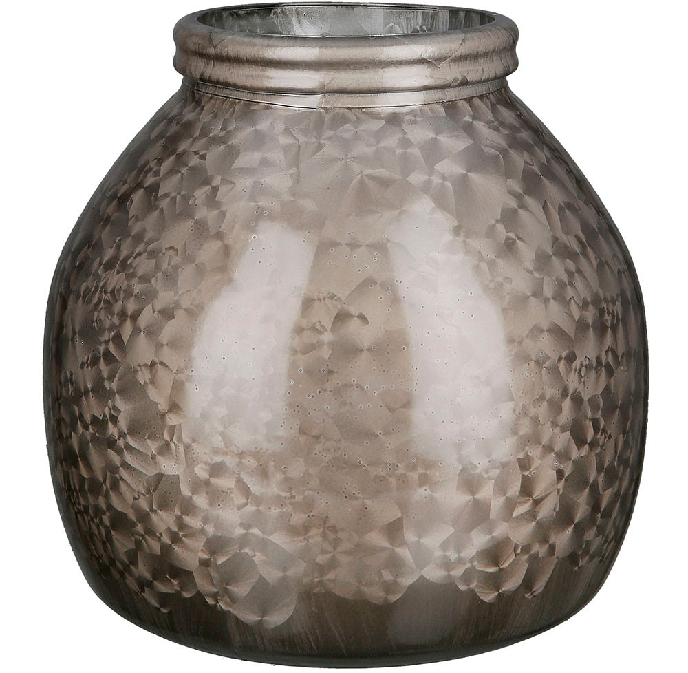 GILDE Tischvase "Vase Montana, bauchig, aus Glas, Höhe ca. 20 cm", (1 St.), Europäische Herstellung, aus recyceltem Mate