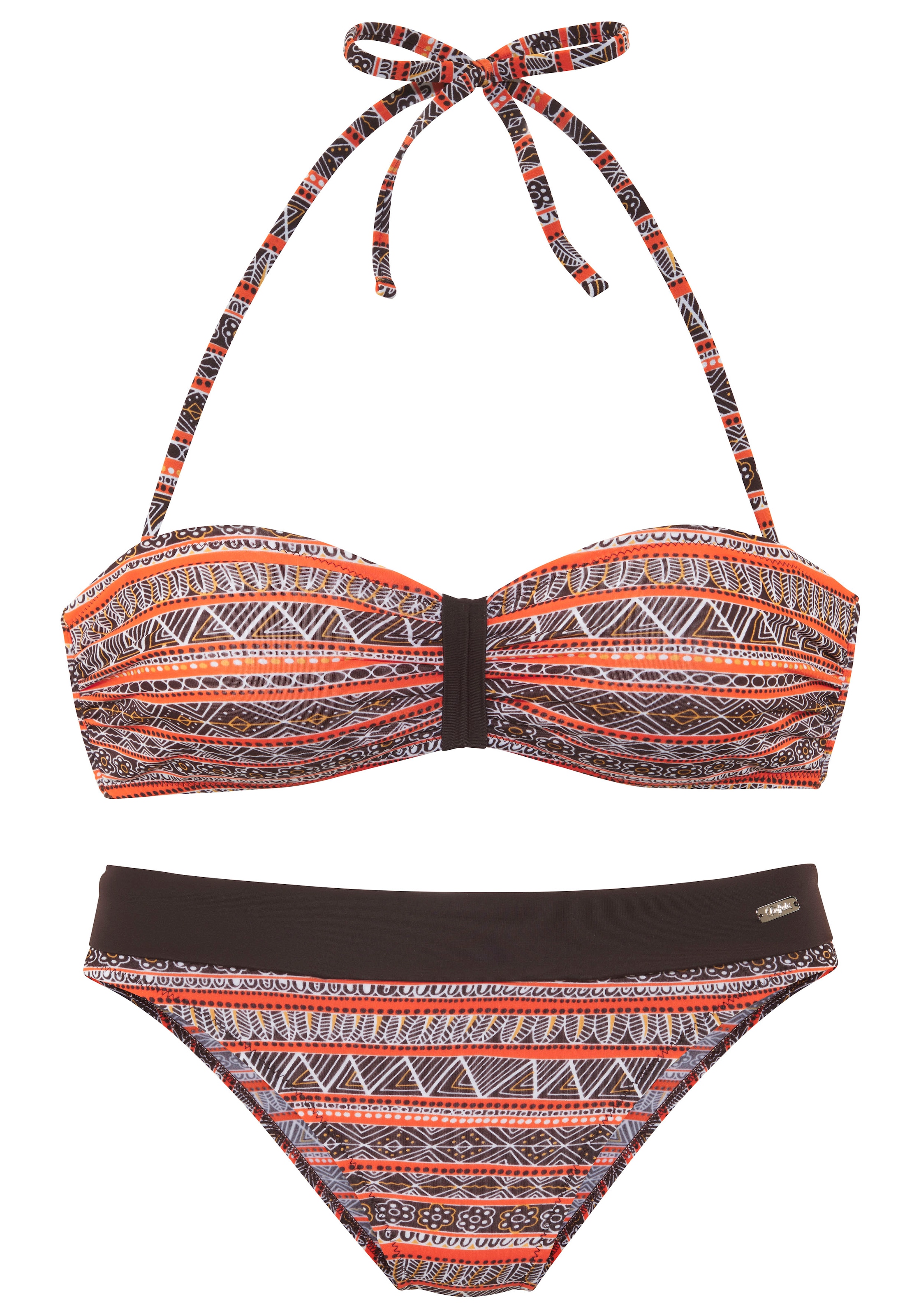 Buffalo Bandeau-Bikini, Mit trendigem Streifendruck