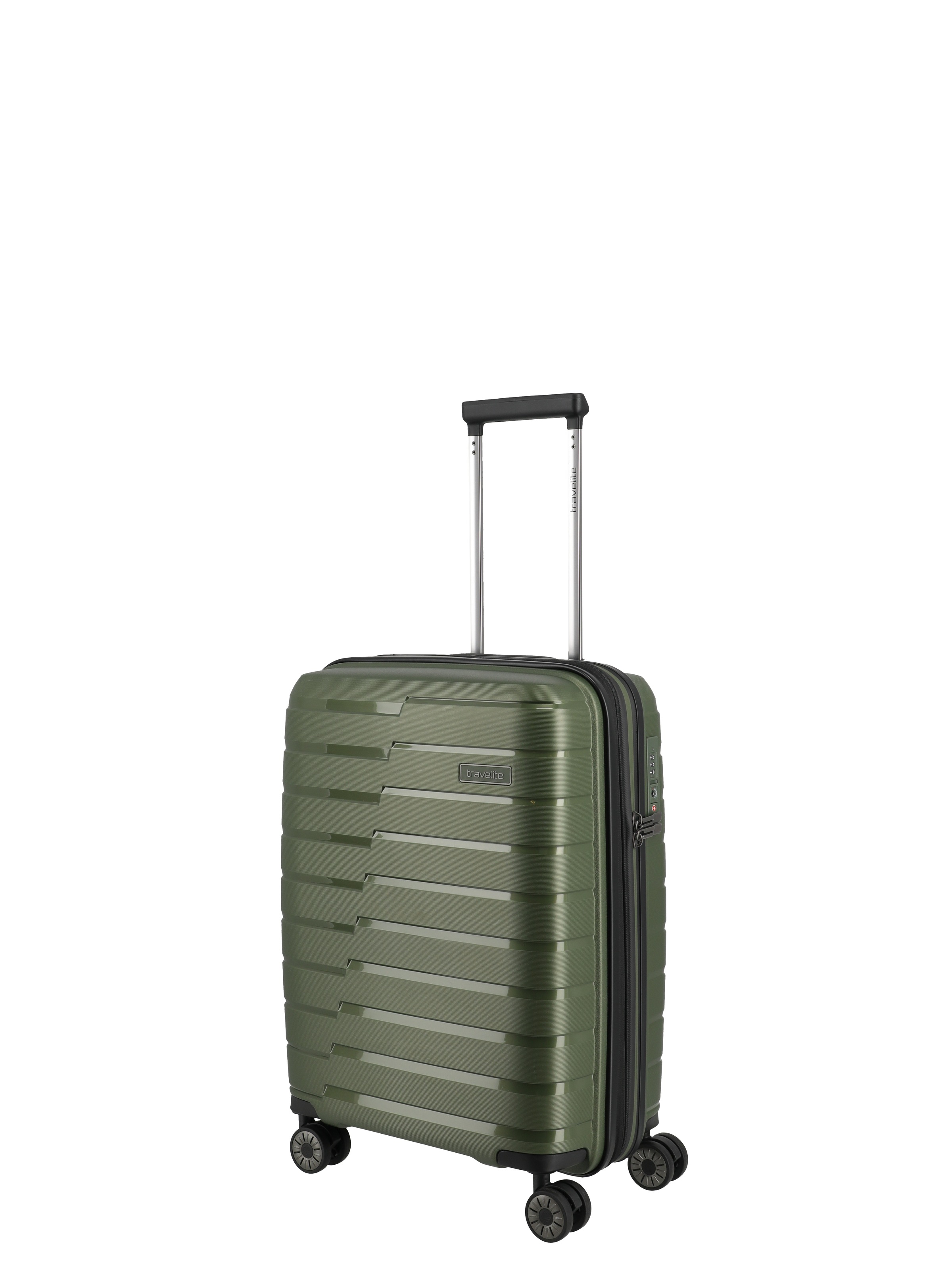 TRAVELITE Trolley "AIR BASE Reisekoffer Hartschale", grün, Polypropylen, Koffer, widerstandsfähiges Material und cleverer Innenaufteilung