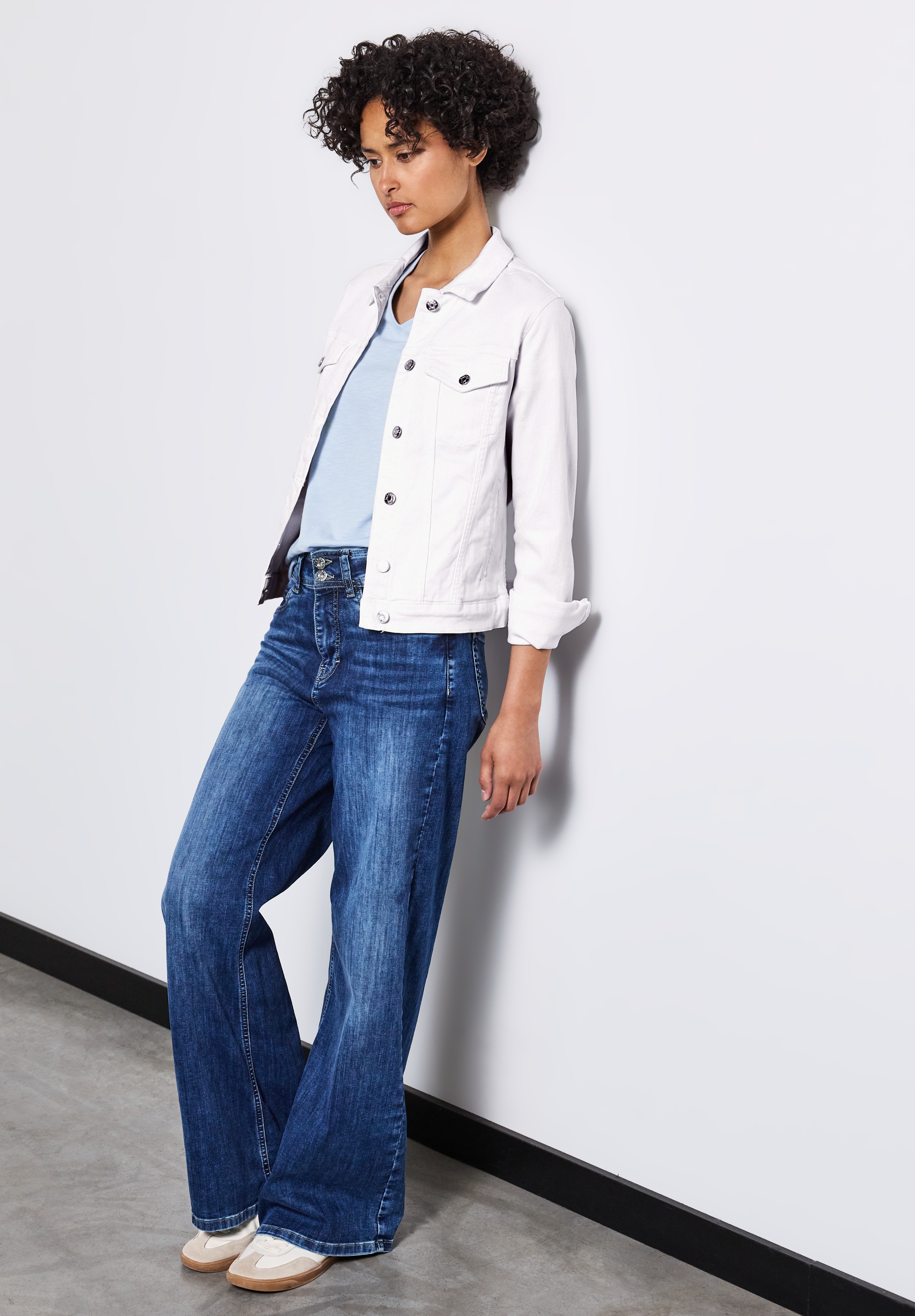 STREET ONE Jeansjacke »Style Lea«, ohne Kapuze, mit Knopfleiste und Stretch