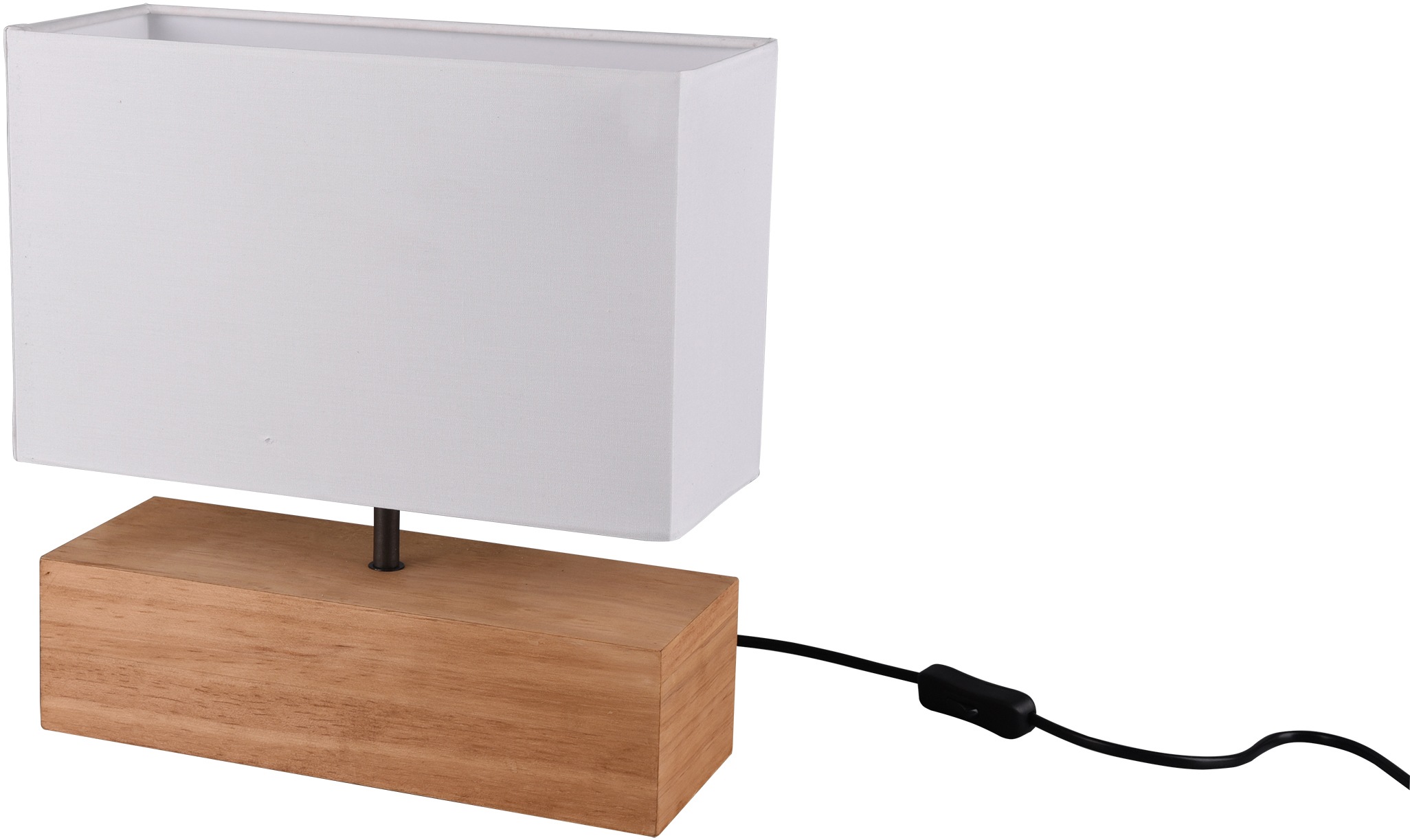 REALITY Leuchten Tischleuchte »Woody« E27 Schnurschalter, Leuchtmittel tauschbar