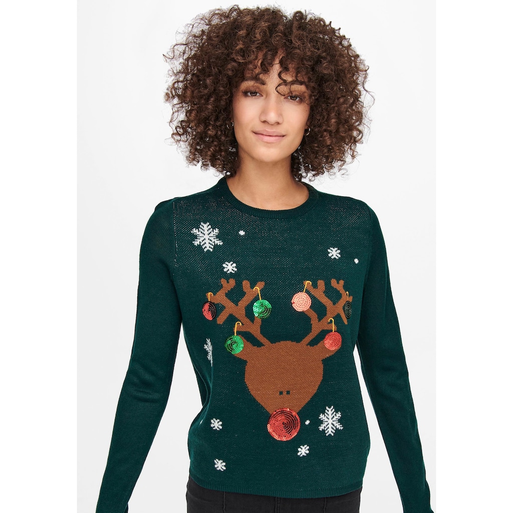 ONLY Weihnachtspullover »ONLXMAS EXCLUSIVE REINDEER PULLOVER KNT«