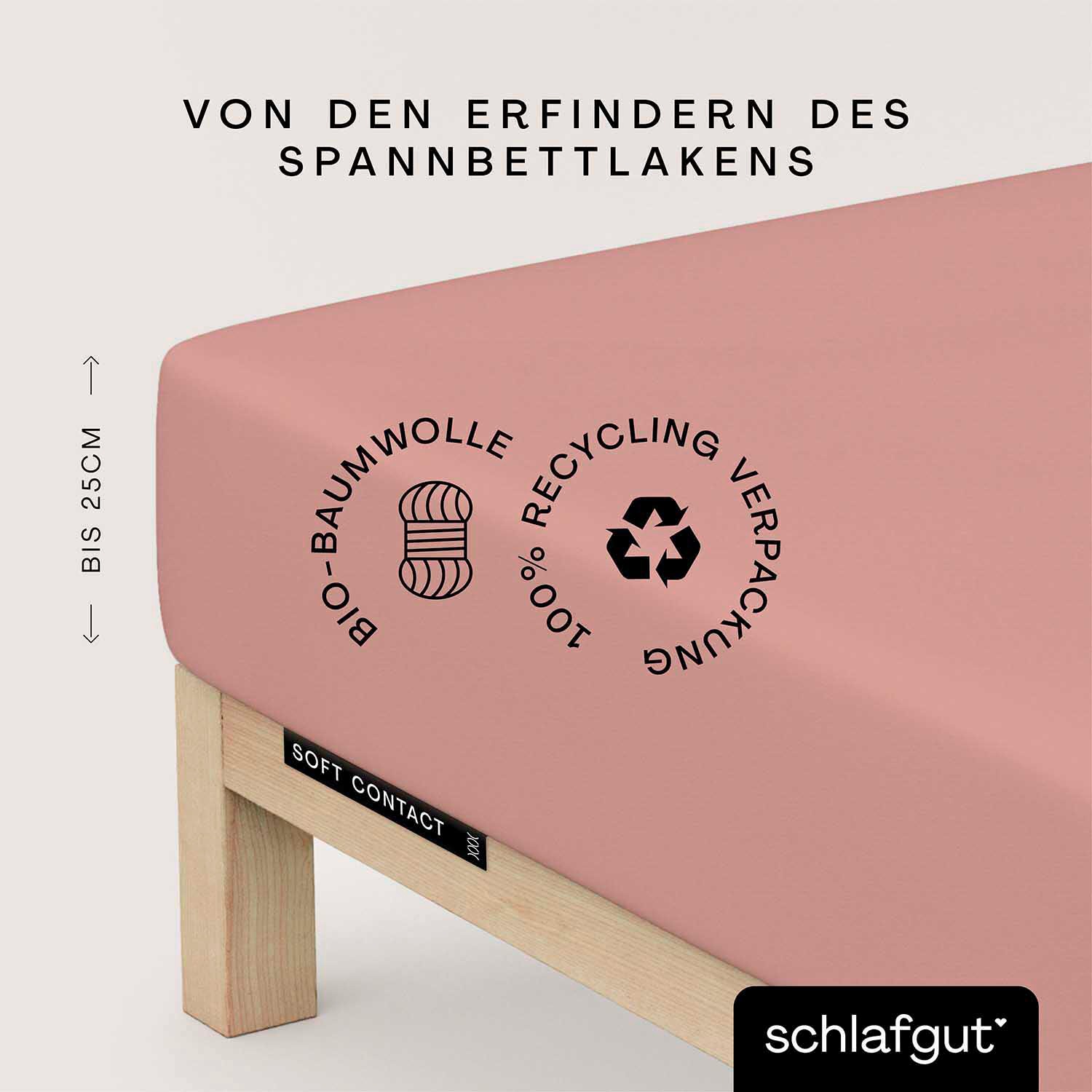 Schlafgut Spannbettlaken »Soft Contact«, 100% Bio Baumwolle