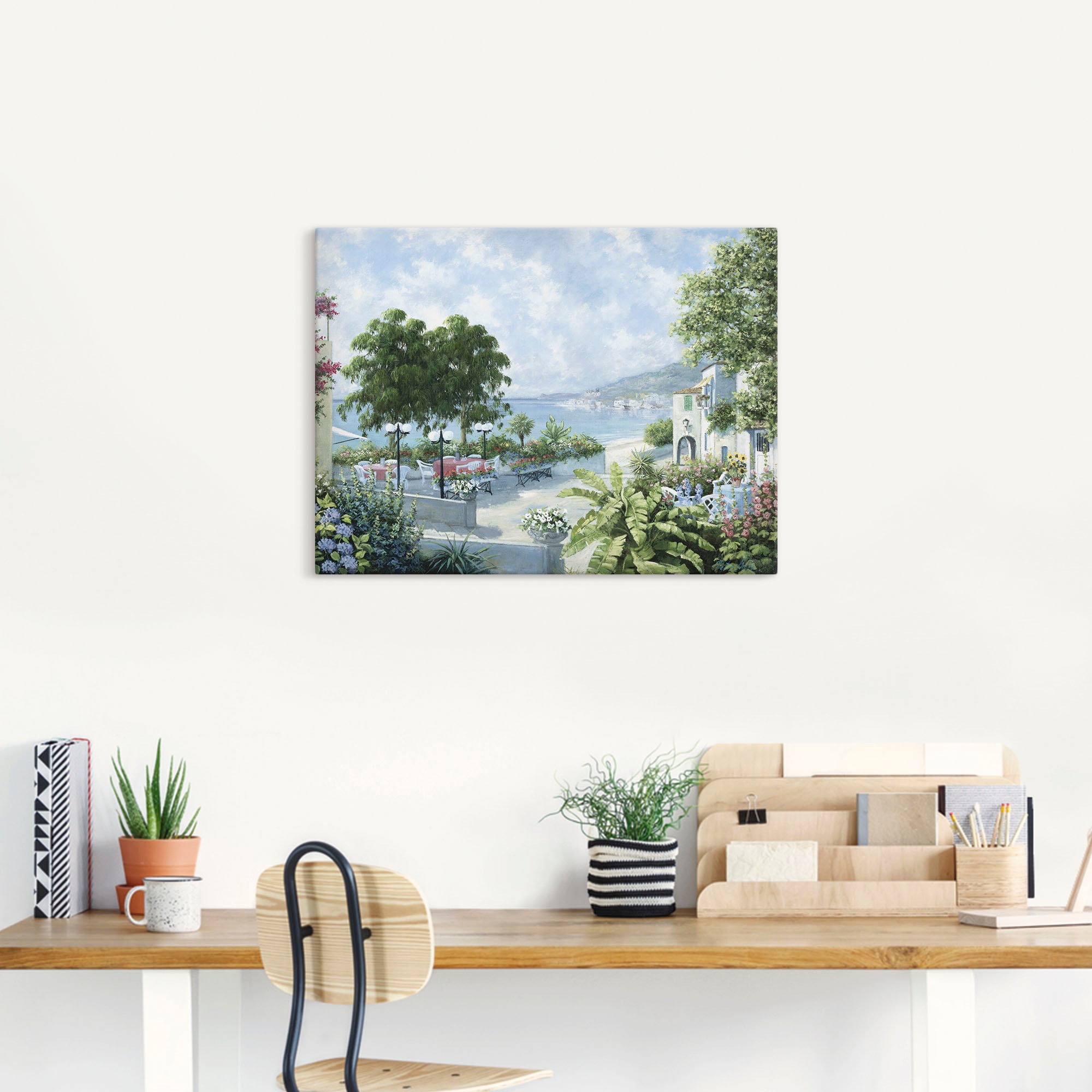 Artland Leinwandbild "Ozeansicht" Garten 1 Stk. tlg. auf Holzrahmen gespann günstig online kaufen