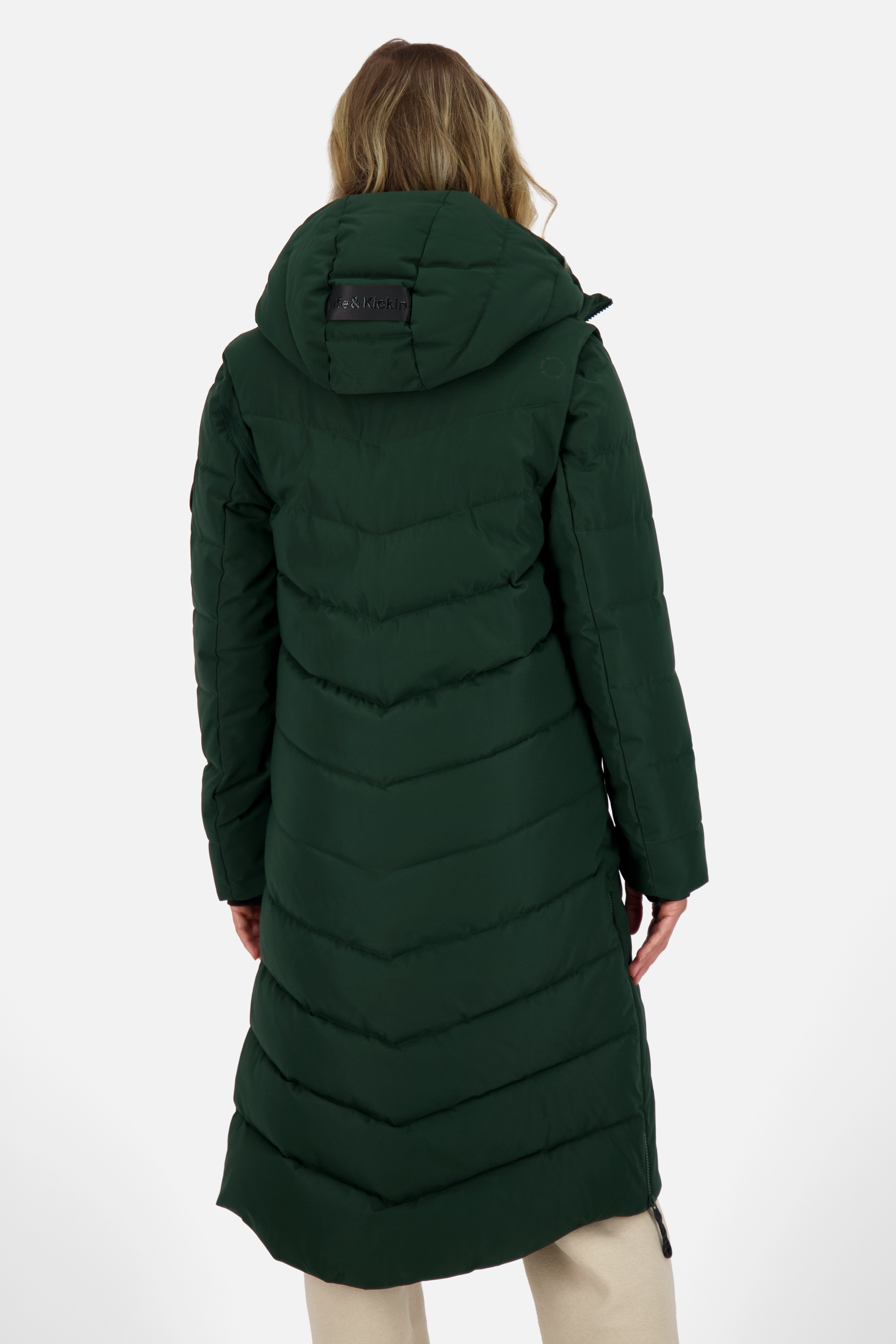 Alife & Kickin Steppjacke »Damen NellyAK A«, mit Kapuze, Mantel & Weste in einem, mit abnehmbaren Ärmeln in schmaler Passform
