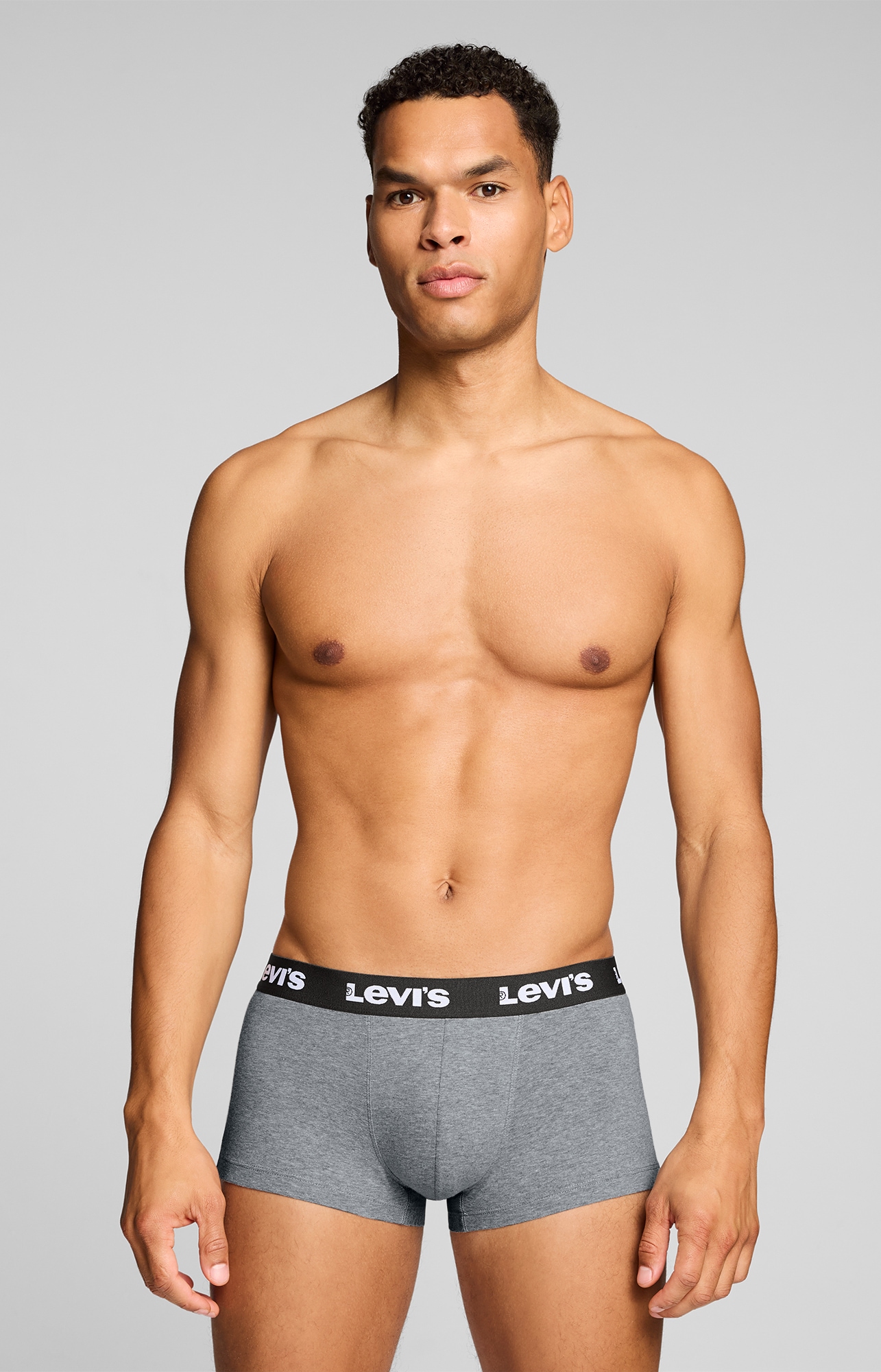 LEVI'S Herren Trunk "LEVIS MEN REPEAT LOGO TRUNK", Gr. XLmiddle grau melange, Obermaterial: 95% Baumwolle, 5% Elasthan, Unterhosen